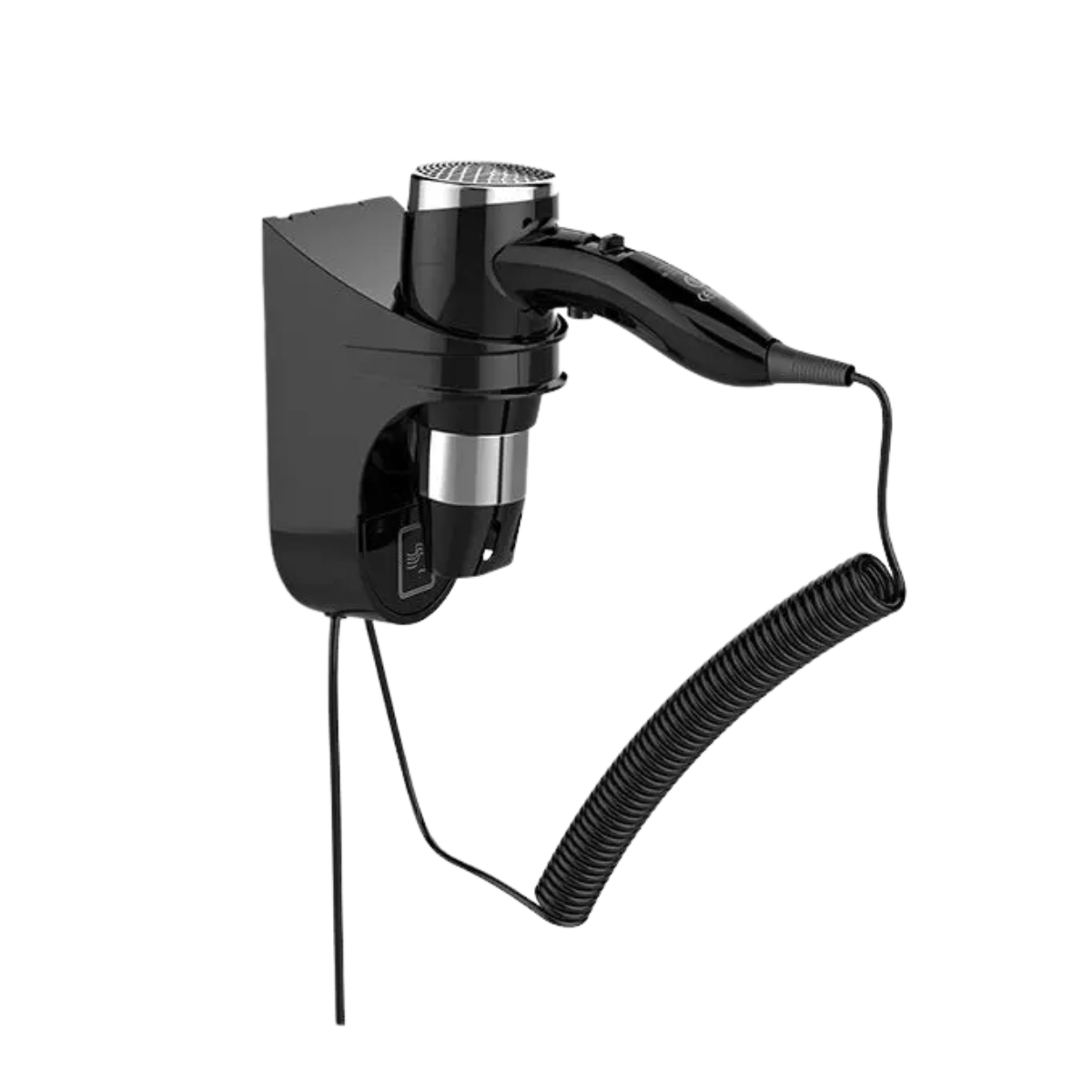 Asciugacapelli da parete 1600W Nero - immagine 2