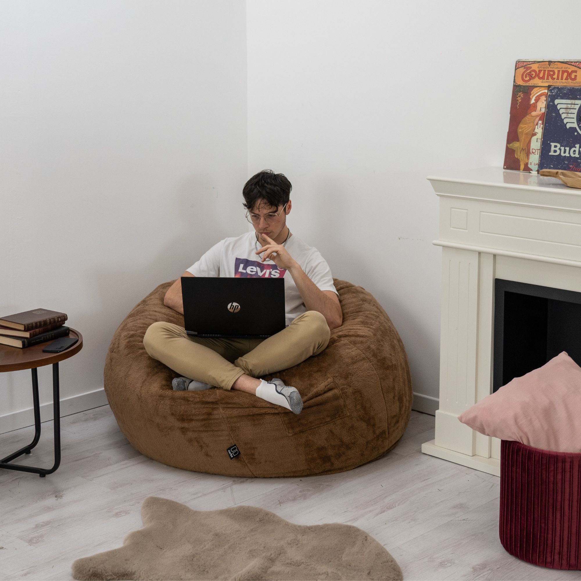 Pouf Poltrona a sacco <span>Fargo Marrone</span> - immagine 3