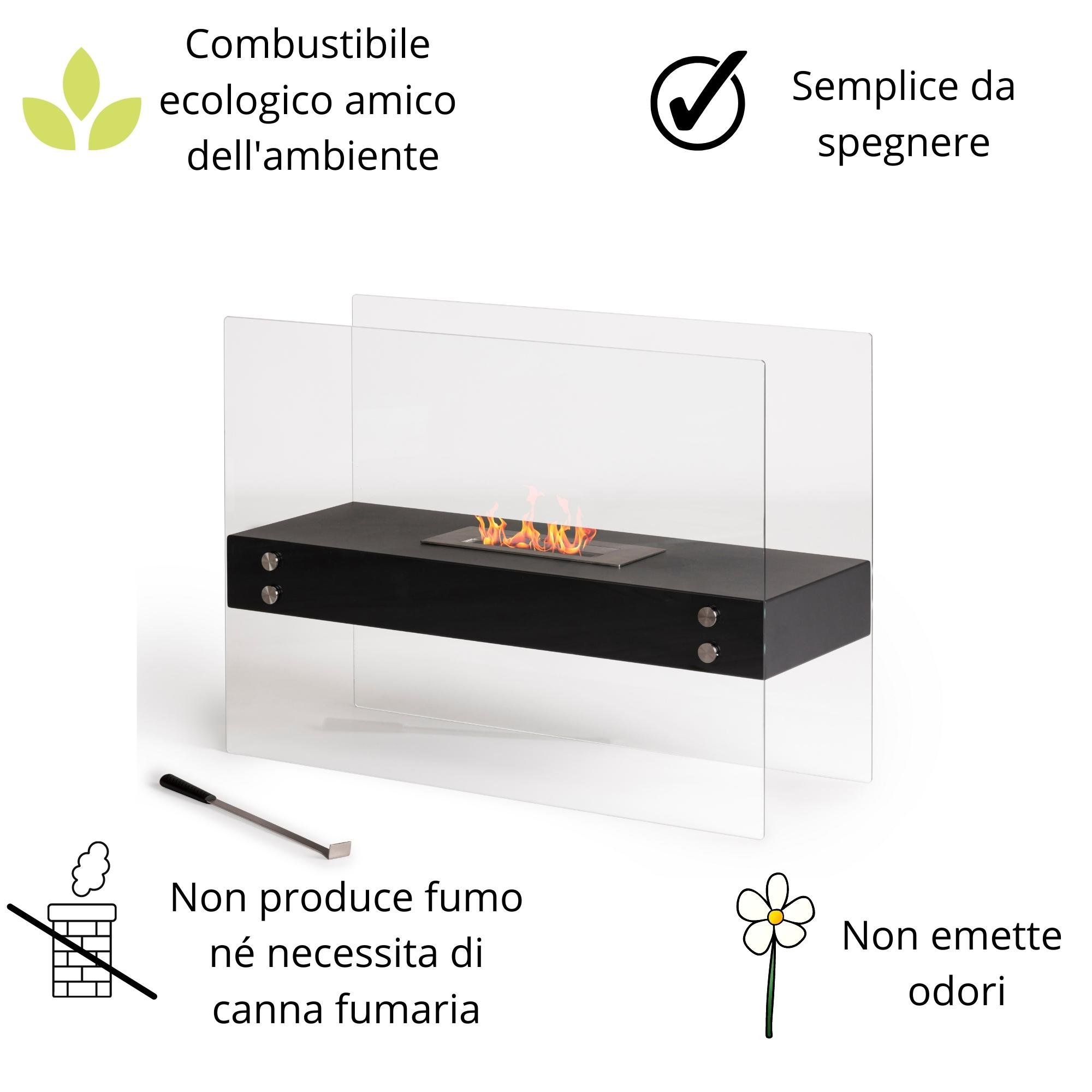 Camino bioetanolo da Terra bifacciale <span>LOKS Nero</span> - immagine 6