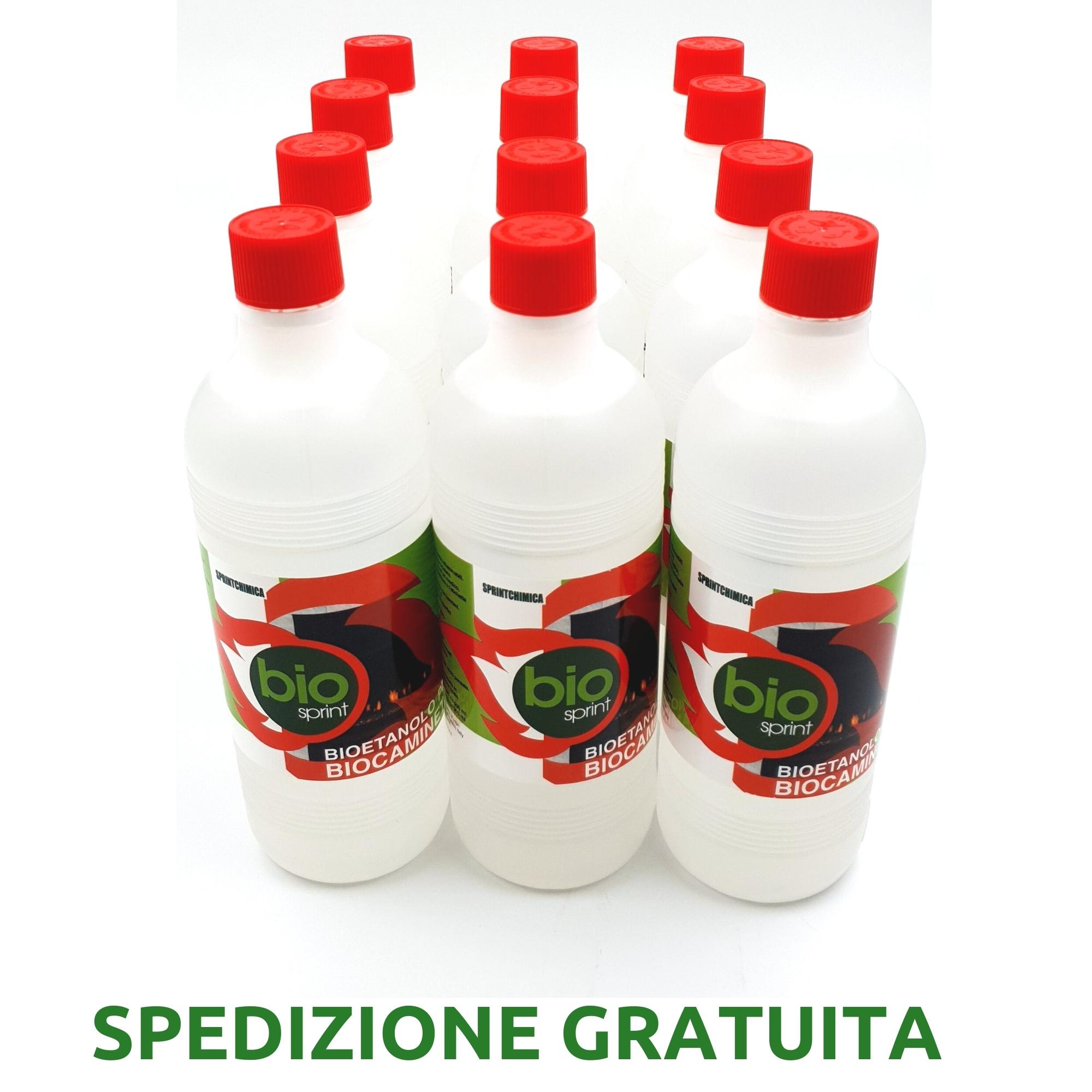 <span>Bioetanolo Bio Sprint Ecologico Inodore 99.9%</span> 12 Taniche da 1 Litro