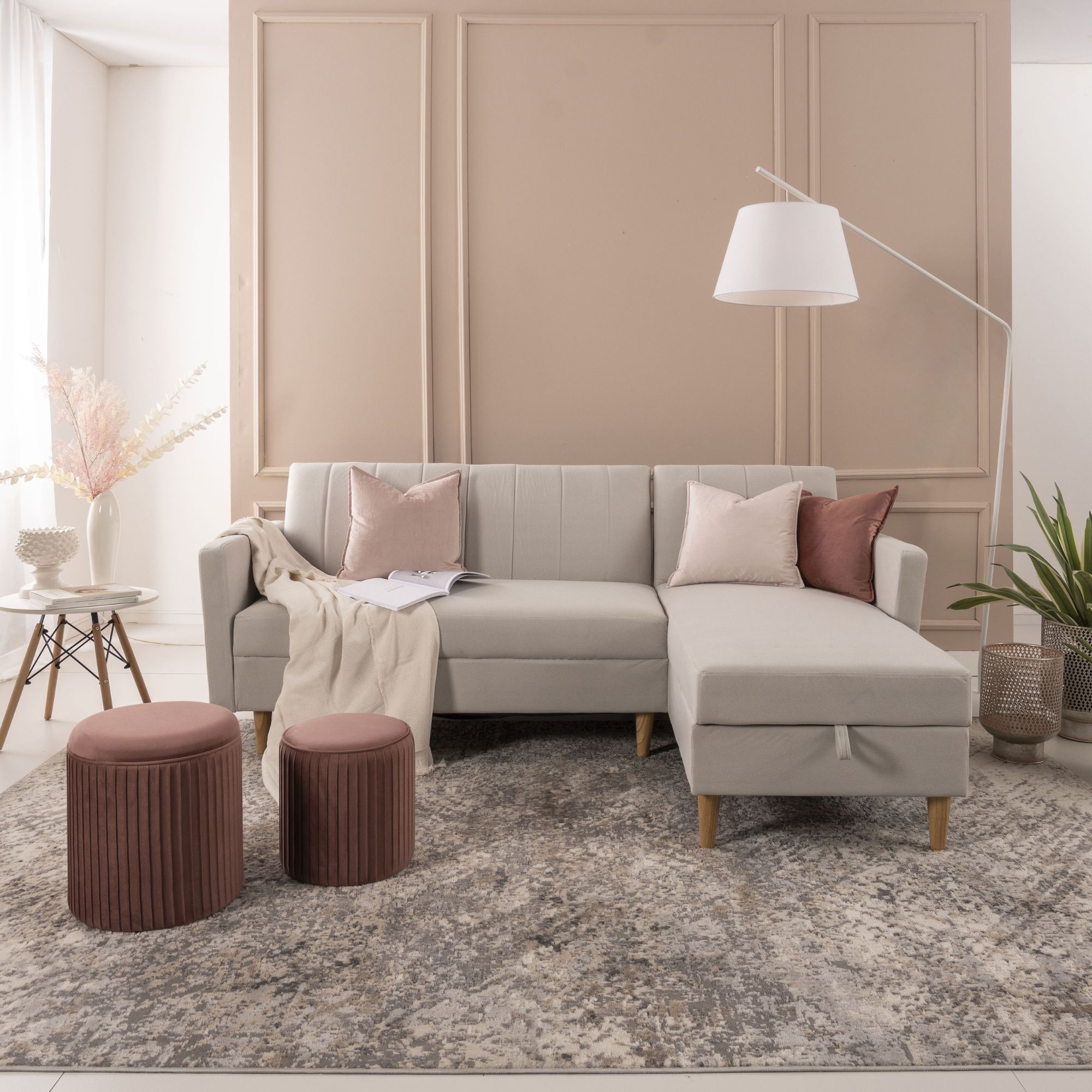 Divano letto contenitore <span>Grigio chiaro HARALD</span> - immagine 6