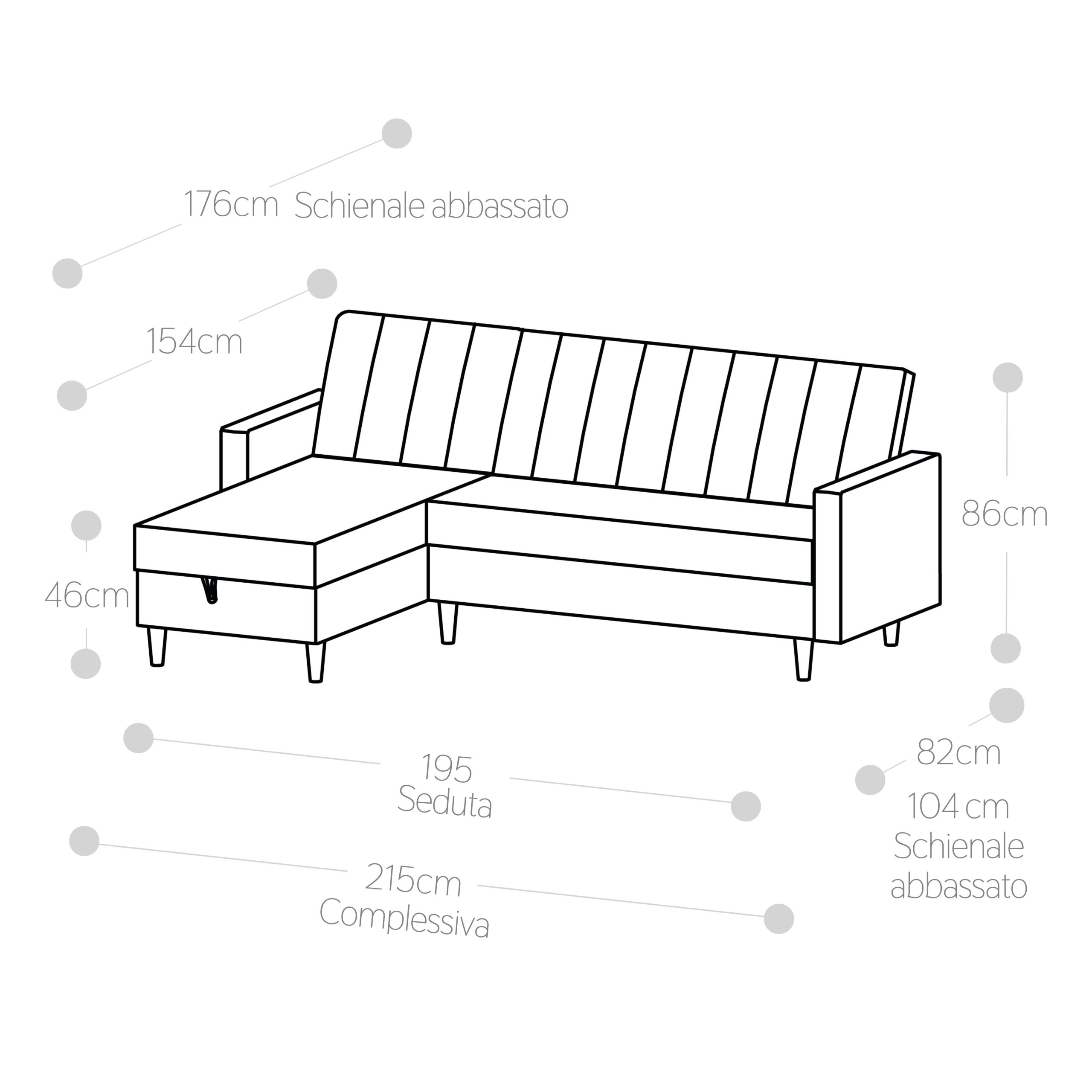 Divano letto contenitore <span>Grigio Scuro HARALD</span> - immagine 8