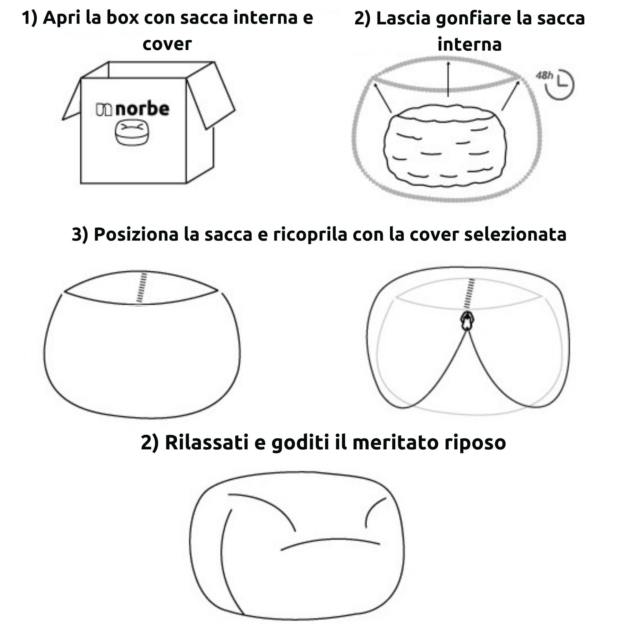 Poltrona sacco da esterno <span>Joy Azzurro</span> - immagine 6