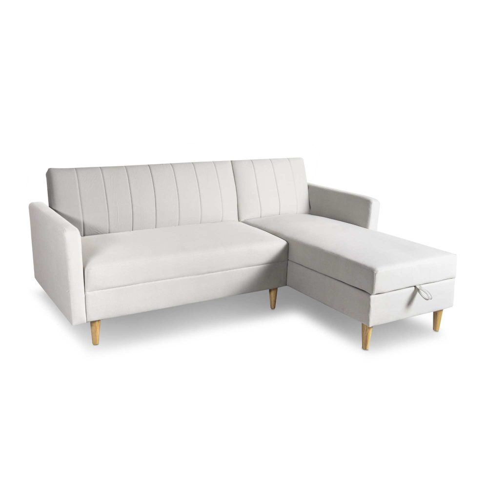 Divano letto contenitore <span>Grigio chiaro HARALD</span>