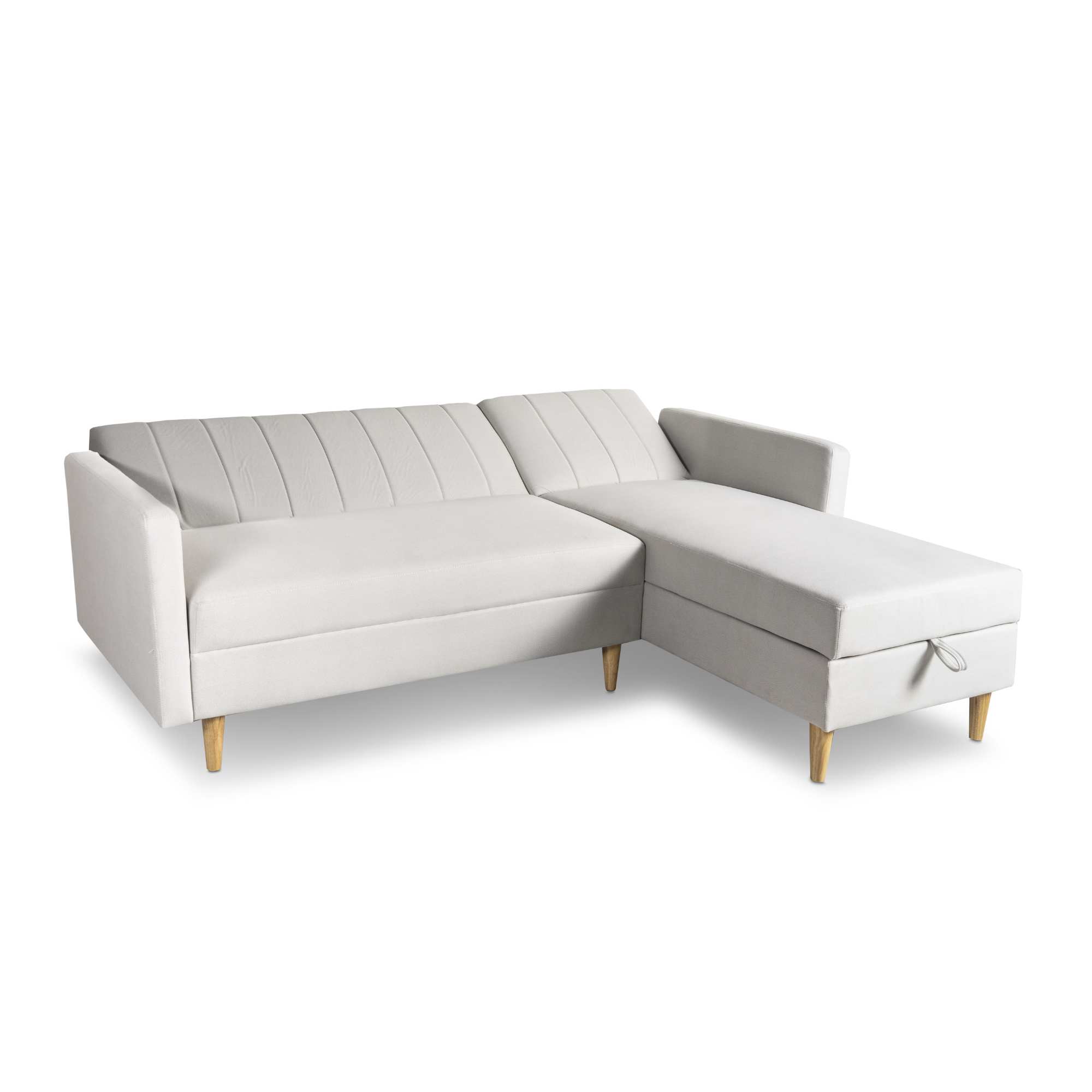 Divano letto contenitore <span>Grigio chiaro HARALD</span> - immagine 2
