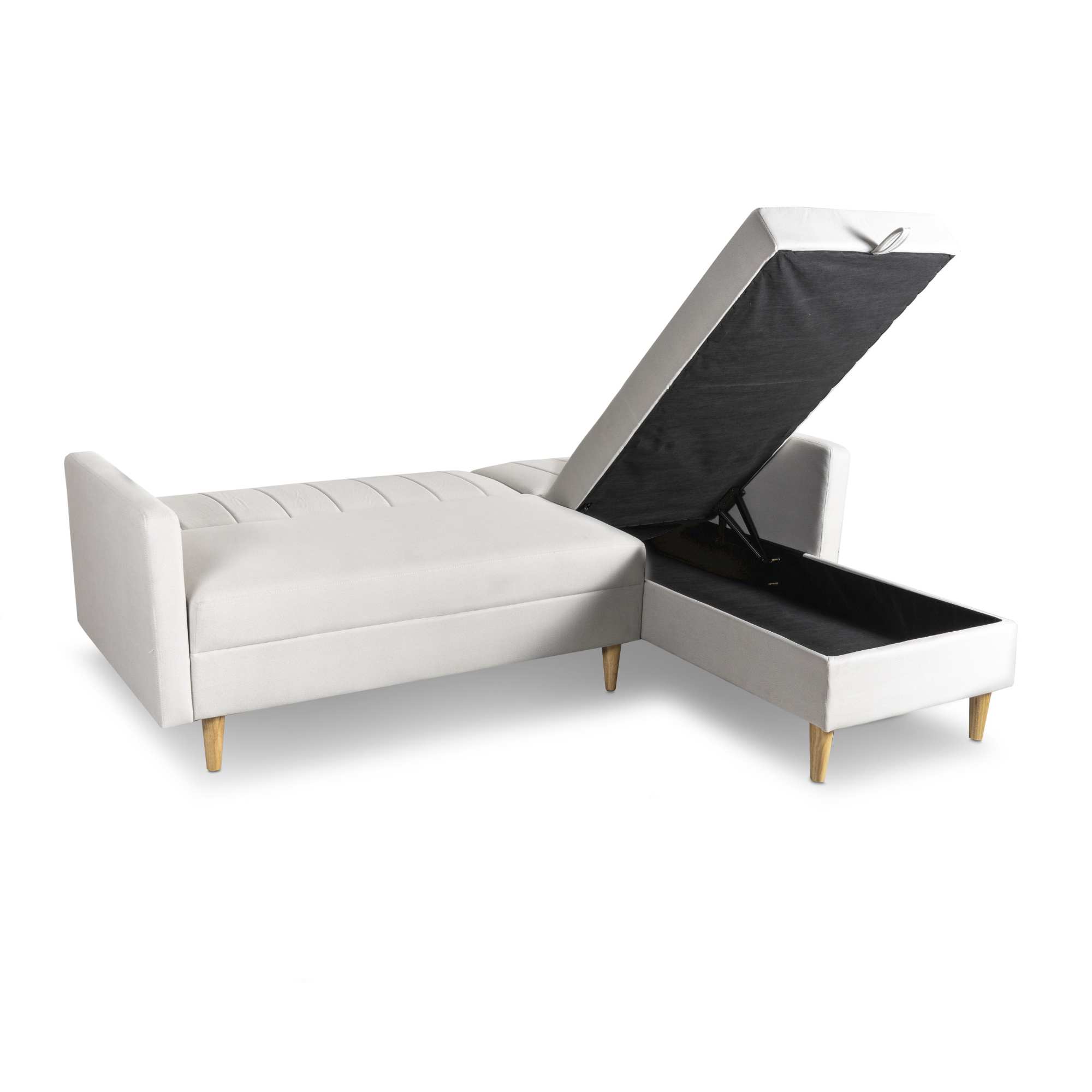 Divano letto contenitore <span>Grigio chiaro HARALD</span> - immagine 4