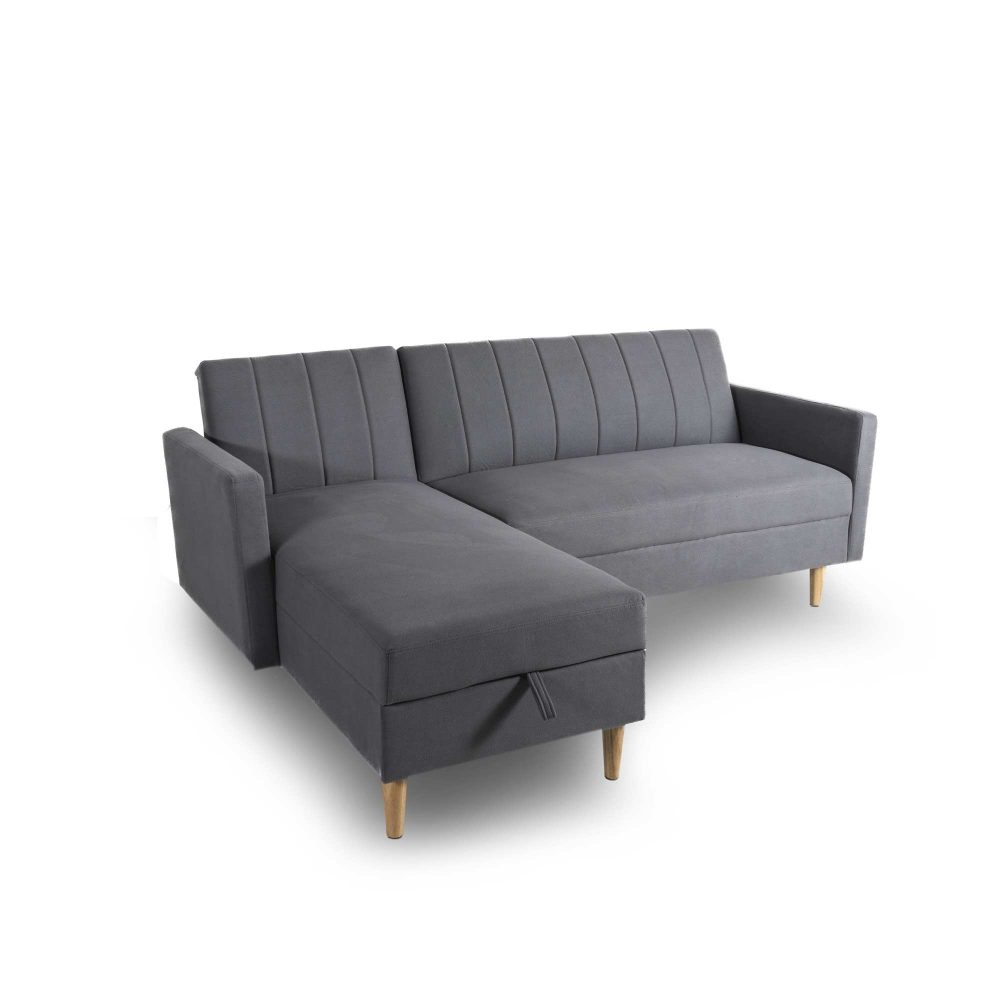 Divano letto contenitore <span>Grigio Scuro HARALD</span>