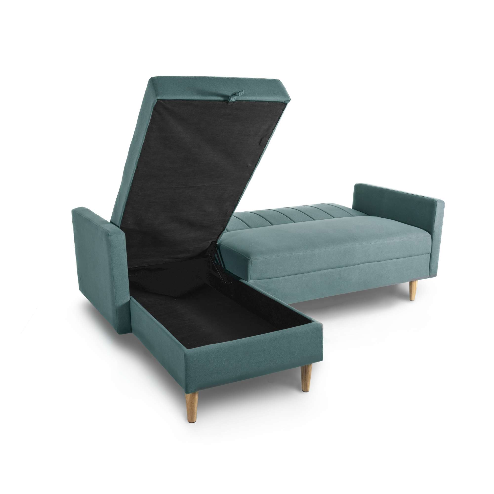 Divano letto contenitore <span>Verde acqua HARALD</span> - immagine 2