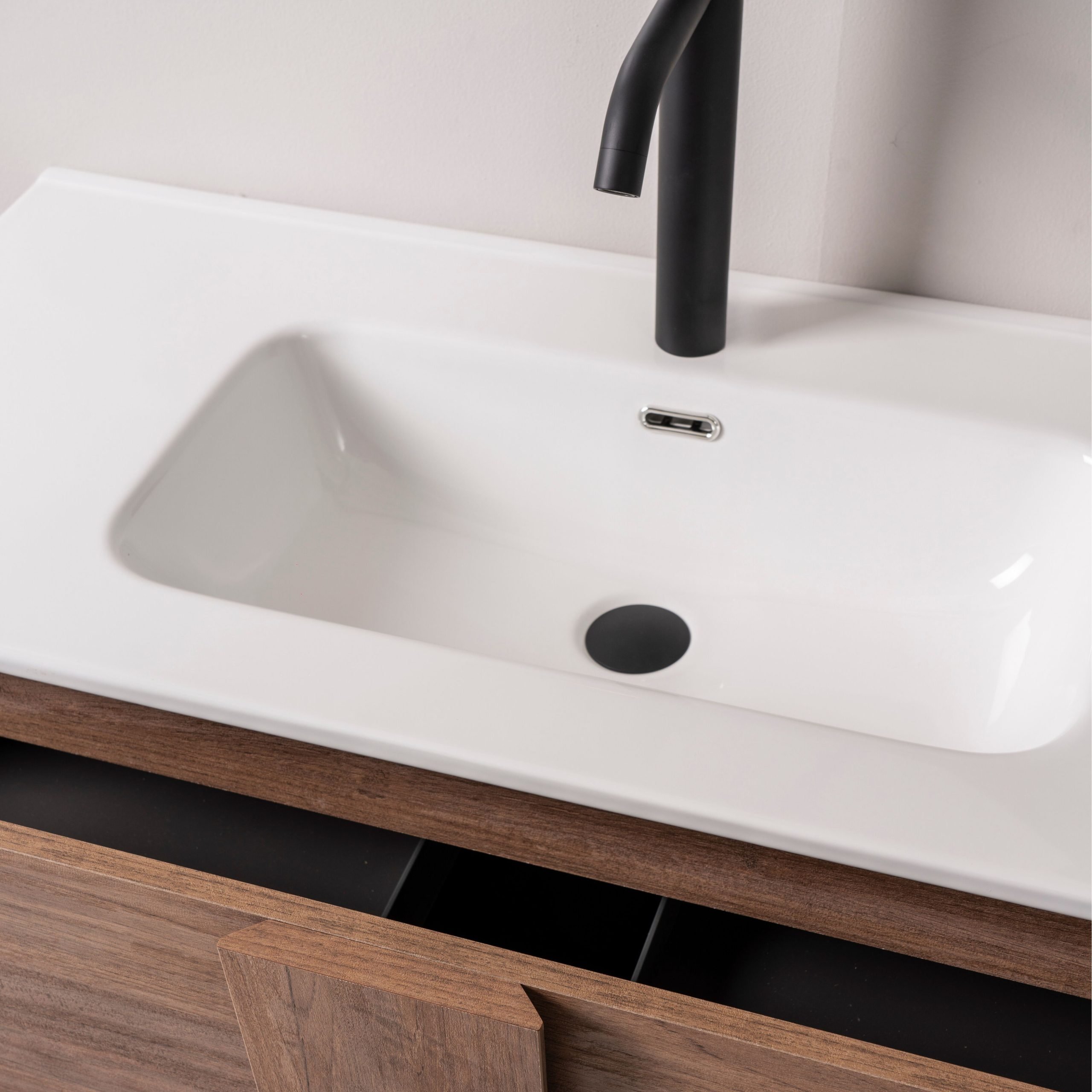 Lavabo da incasso Moderno vasca rettangolare 91x46,5 cm - immagine 3