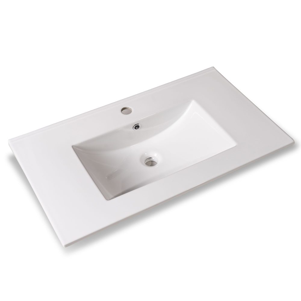 Lavabo da incasso Moderno vasca tonda 100x46,5 cm