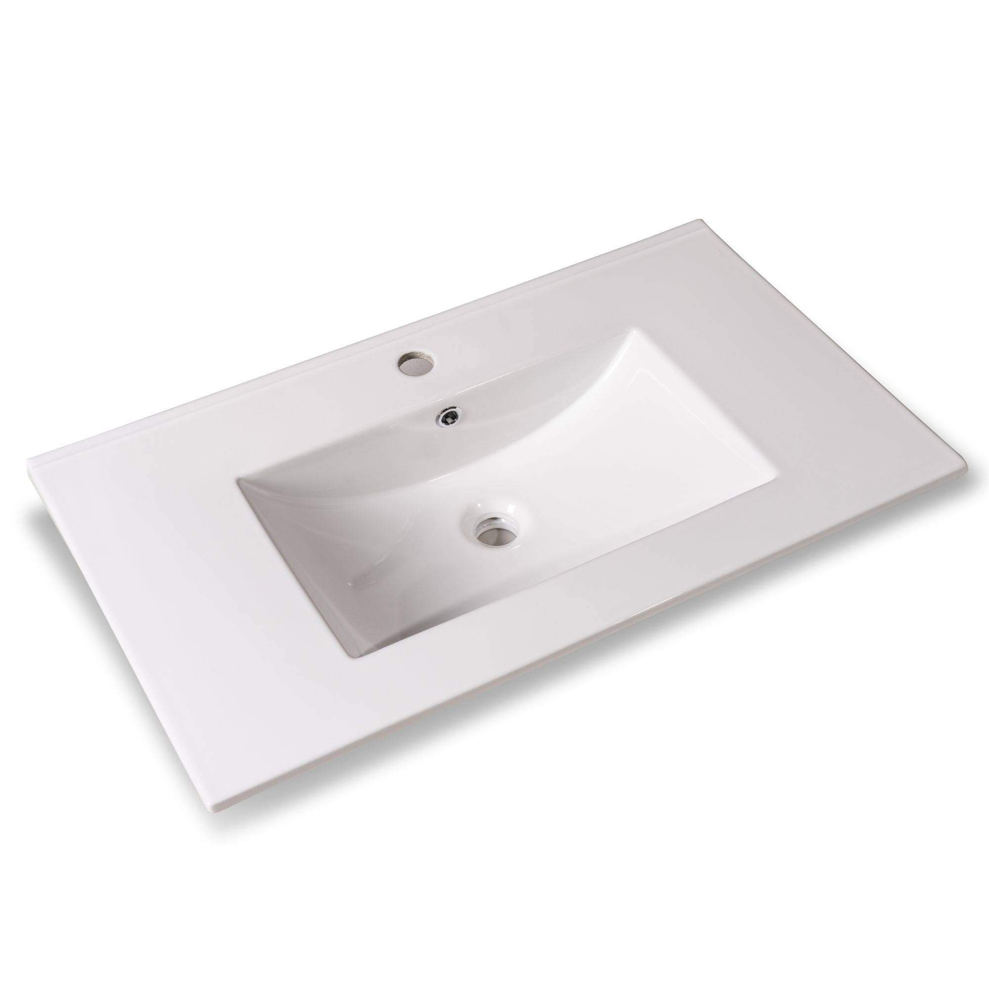 Lavabo da incasso Moderno vasca tonda 121x46,5 cm