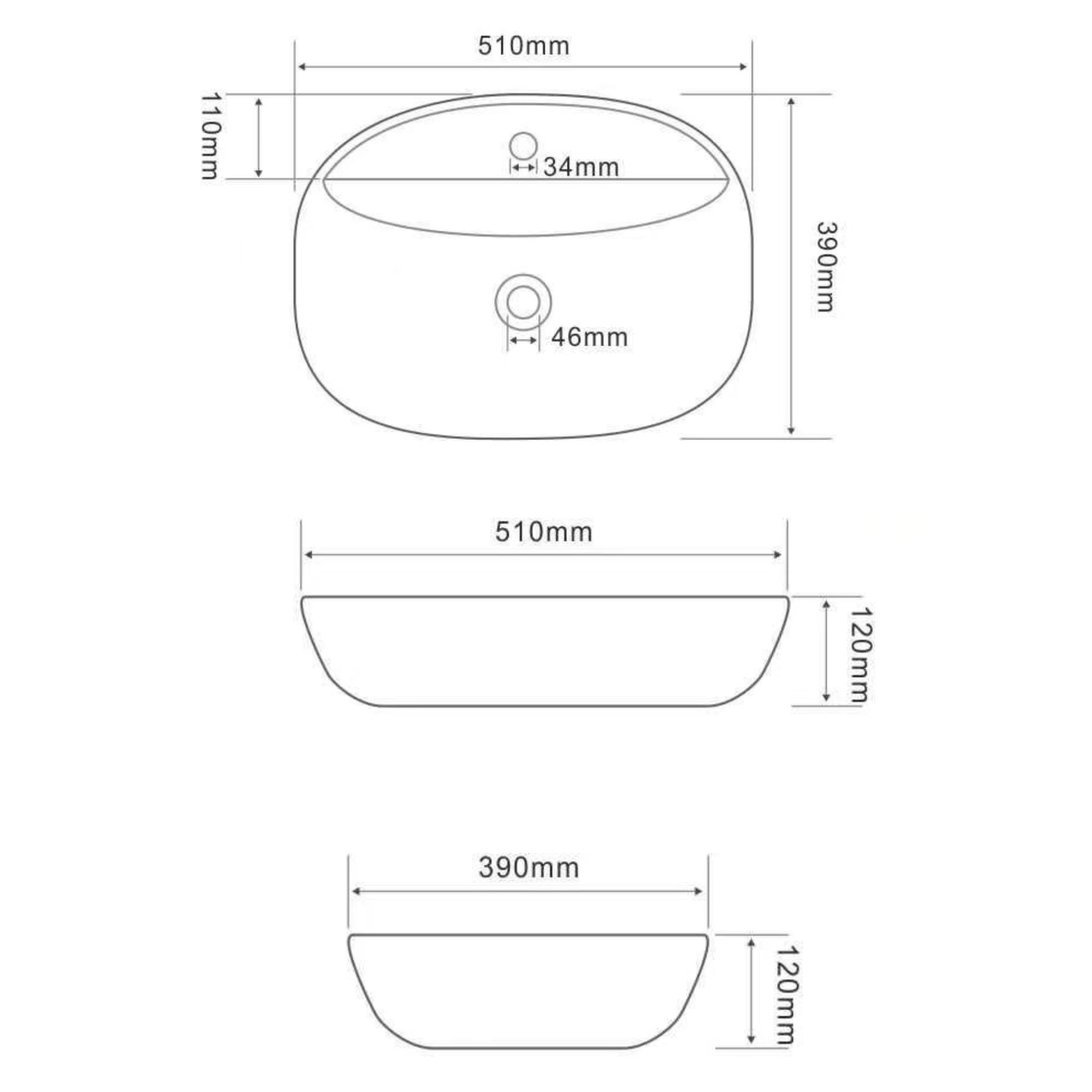 Lavabo da appoggio Moderno Marmo bianco BUDDY 50x38 cm - immagine 6