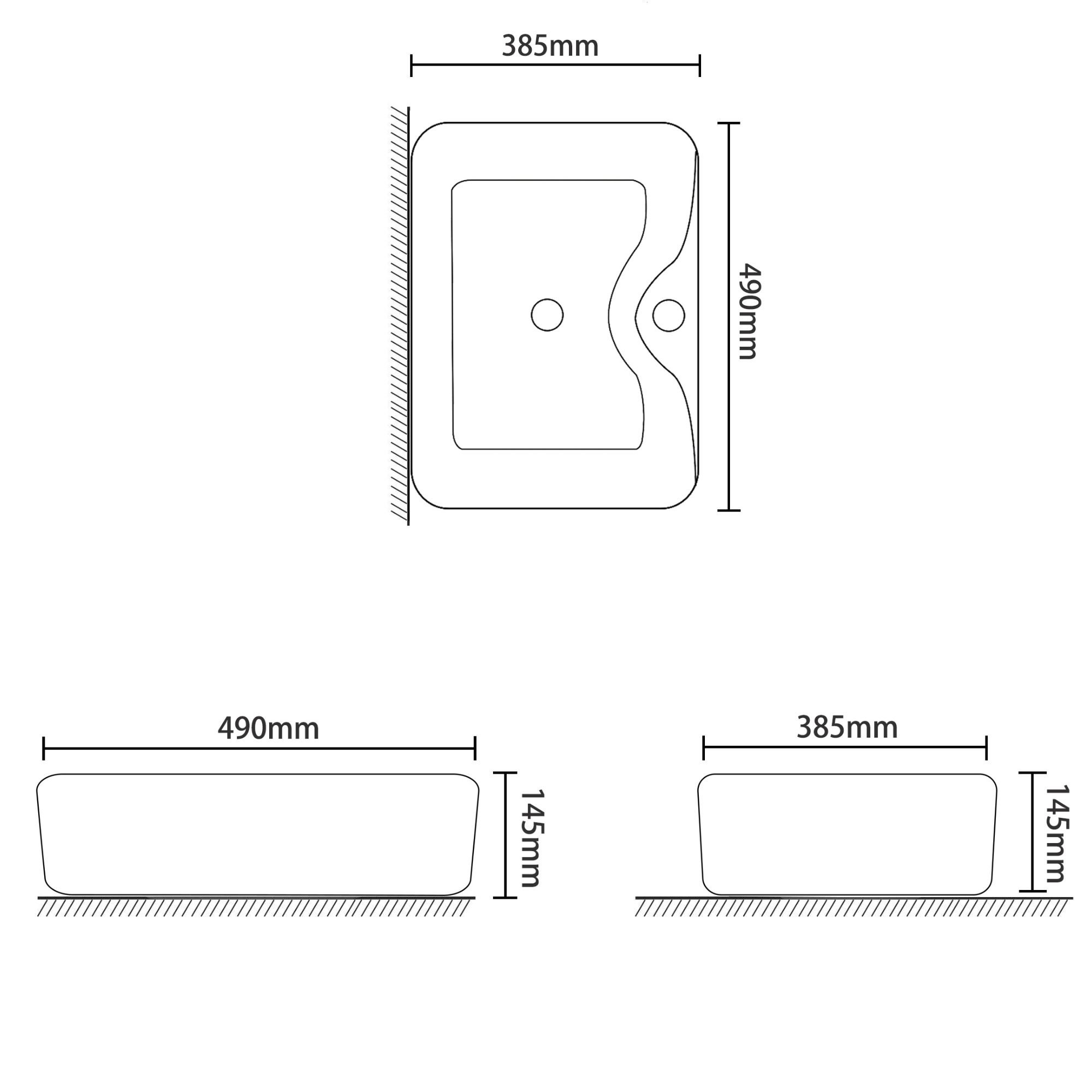 Lavabo da appoggio Moderno TOMMY 48 x 37,5 cm - immagine 5