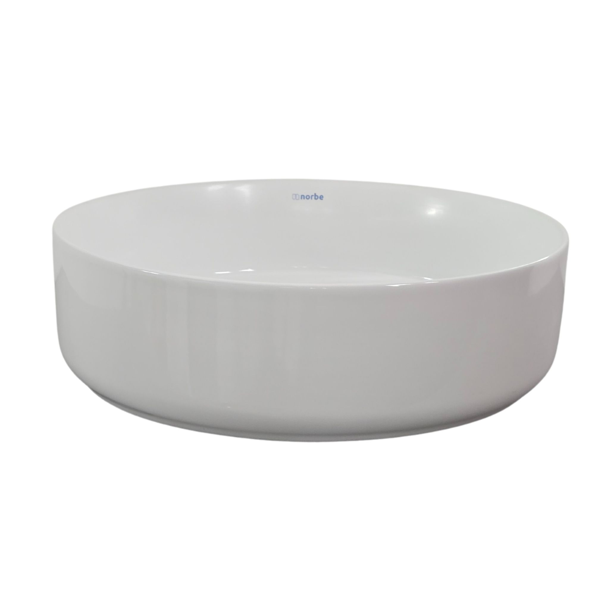 Lavabo tondo da appoggio ceramica bianca Teide 40x12 cm - immagine 5