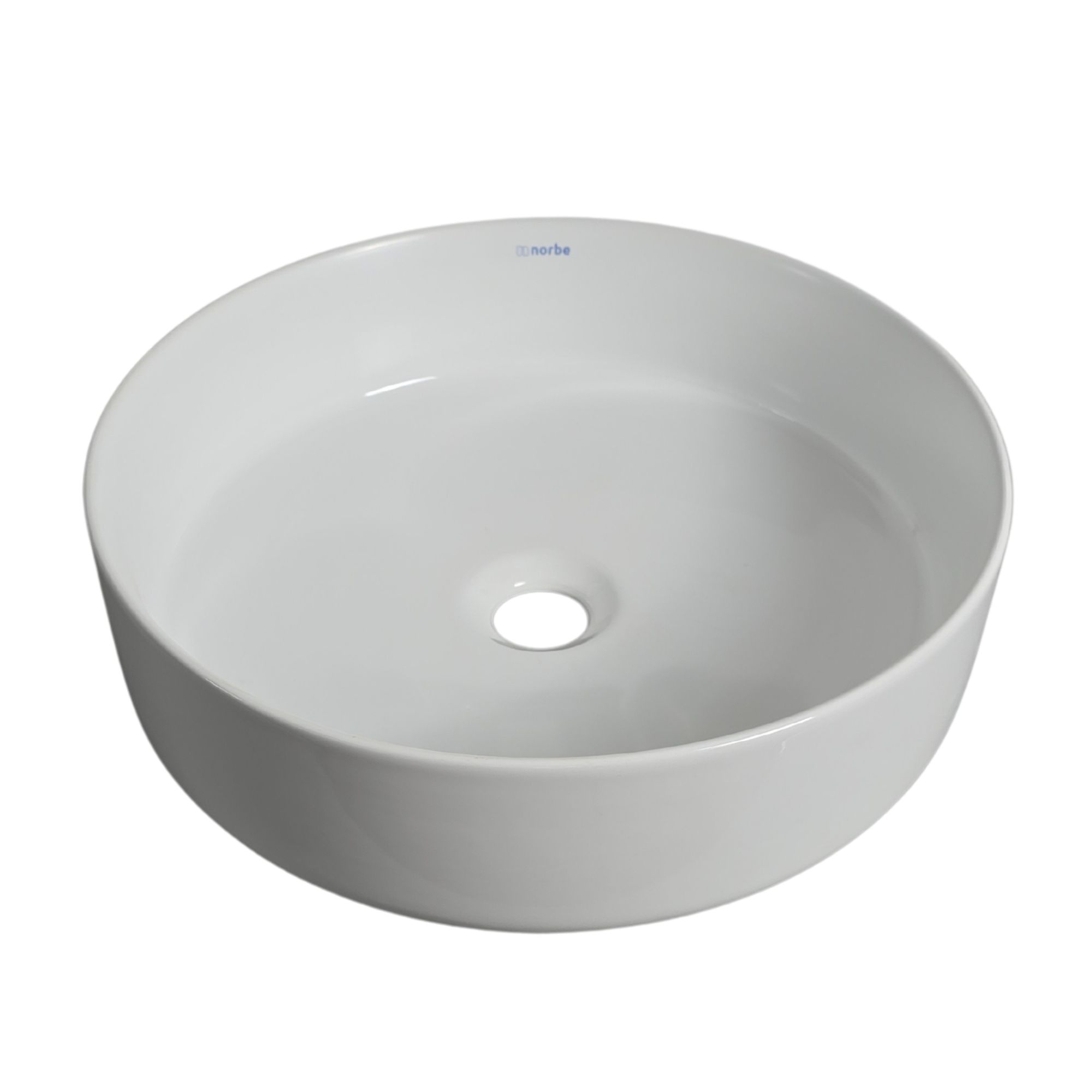Lavabo tondo da appoggio ceramica bianca Teide 40x12 cm - immagine 6