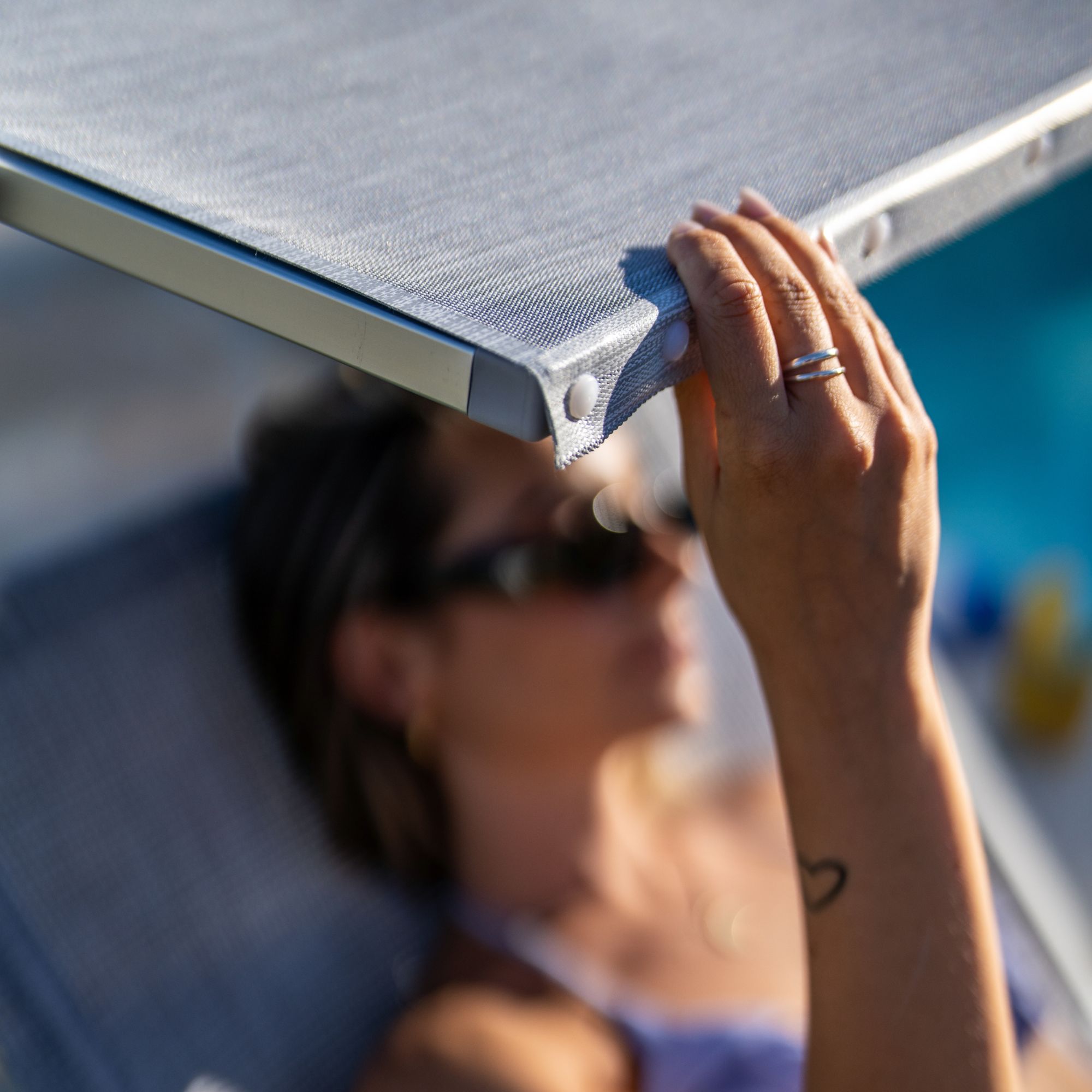 Lettino prendisole in alluminio <span>Silver BIG</span> - immagine 3