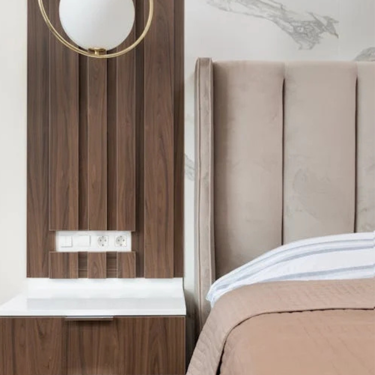 Letto matrimoniale in velluto 160x190 FRANKLIN - immagine 3