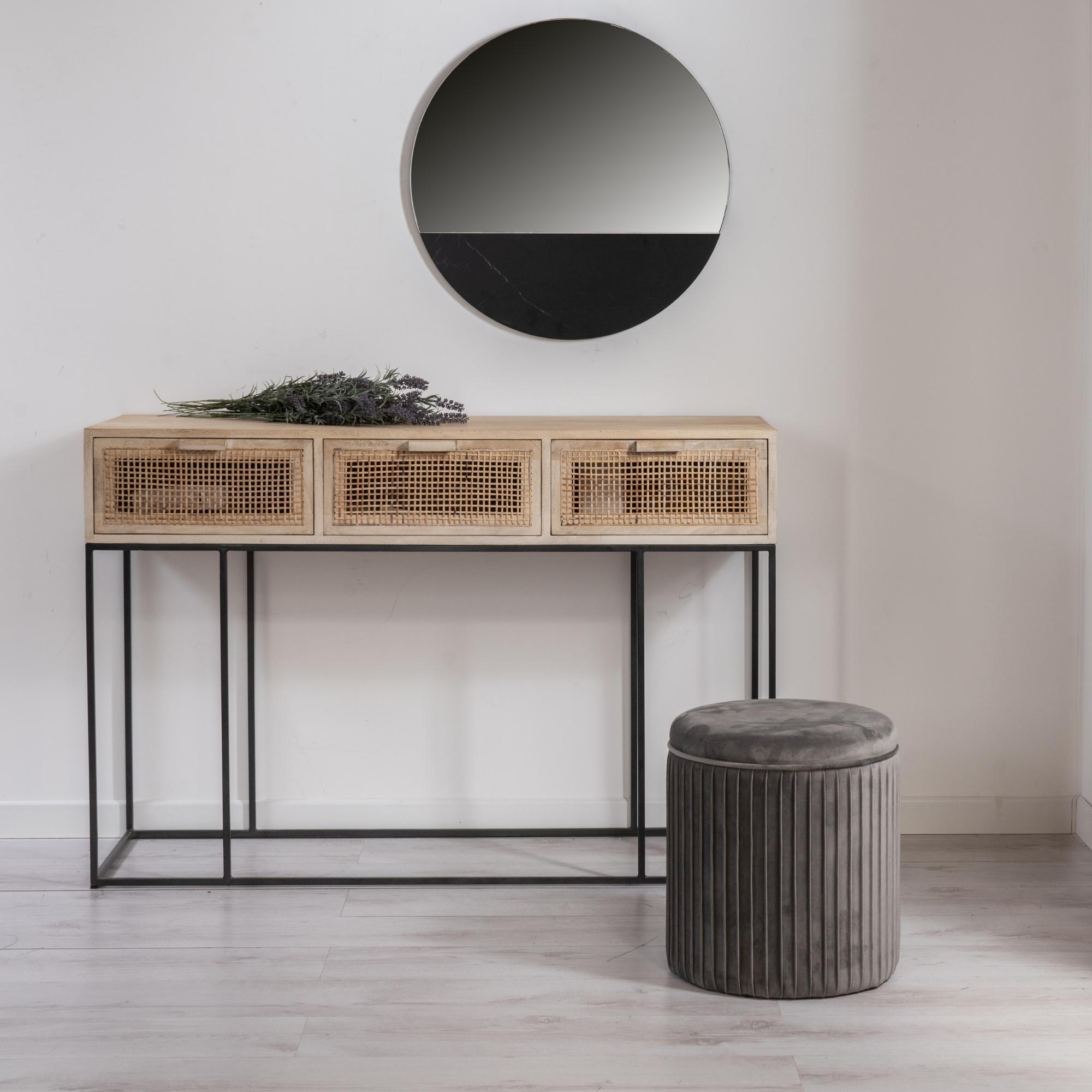 Set di 2 pouf Contenitori velluto Tik-Tak Grigio - immagine 3
