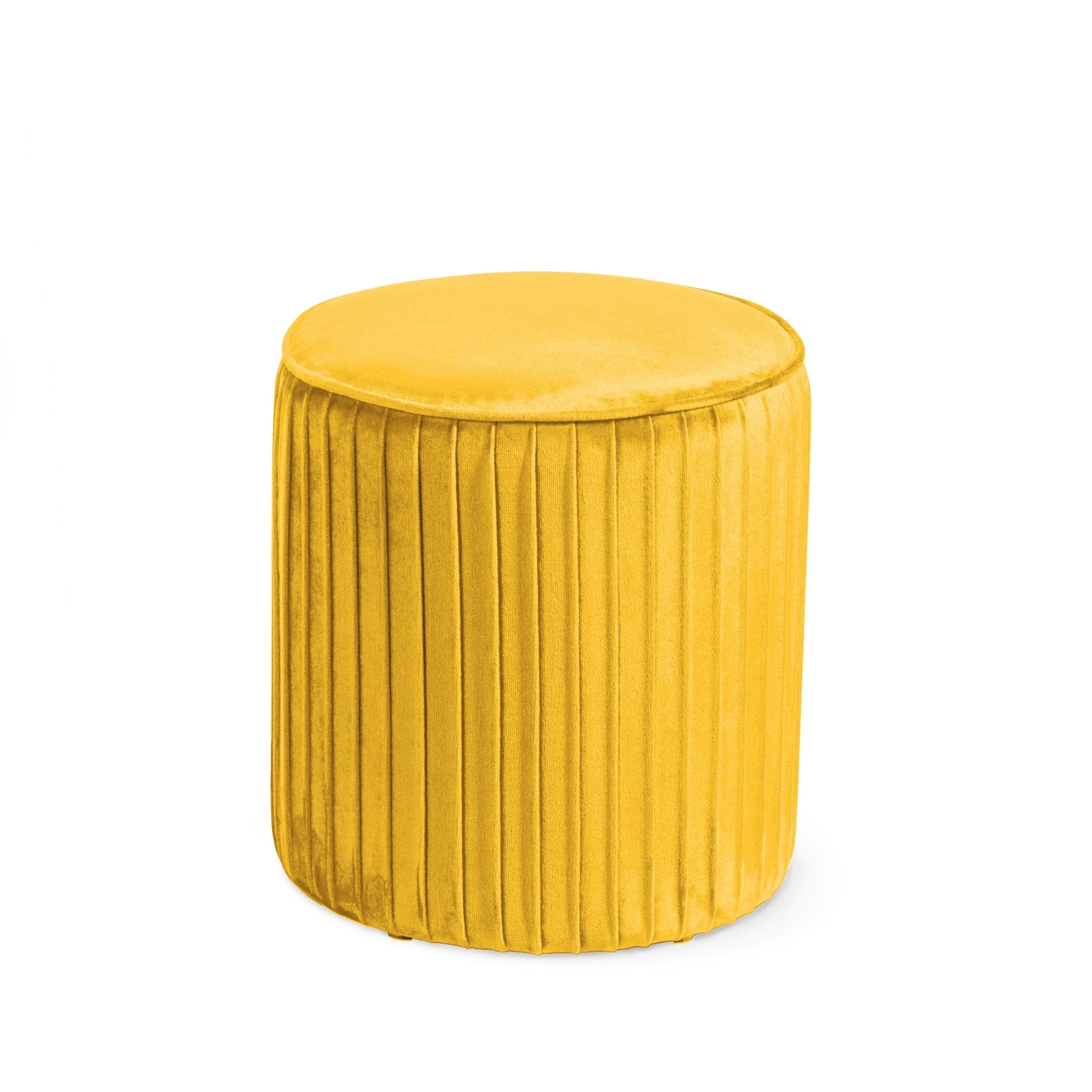 Set di 2 pouf Contenitori velluto Tik Tak Giallo - immagine 5