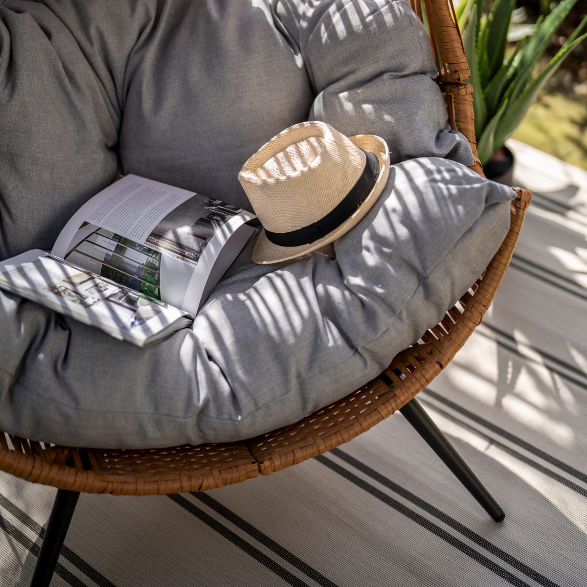 Poltrona da esterno effetto rattan Congo - immagine 7