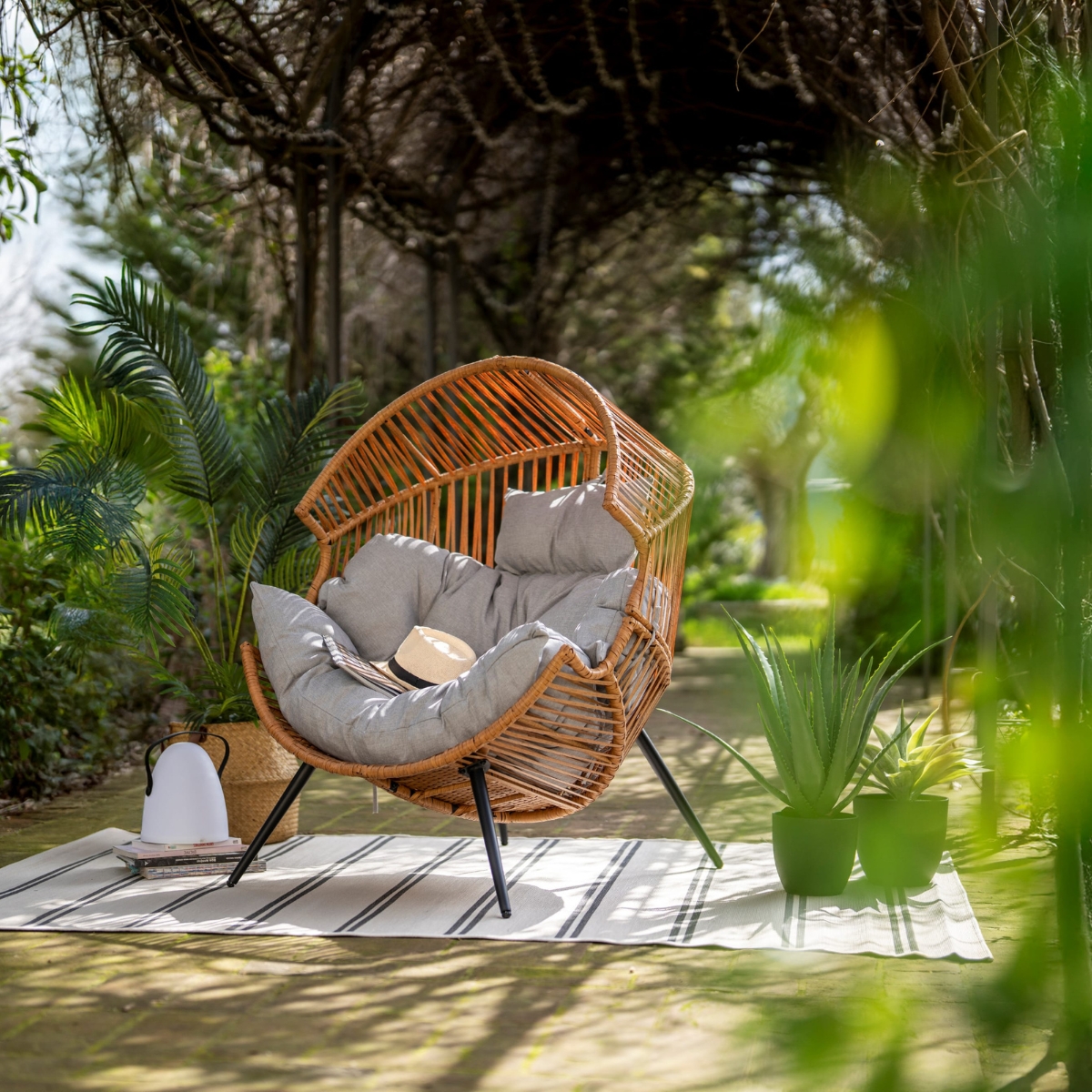 Poltrona da esterno effetto rattan Congo - immagine 6