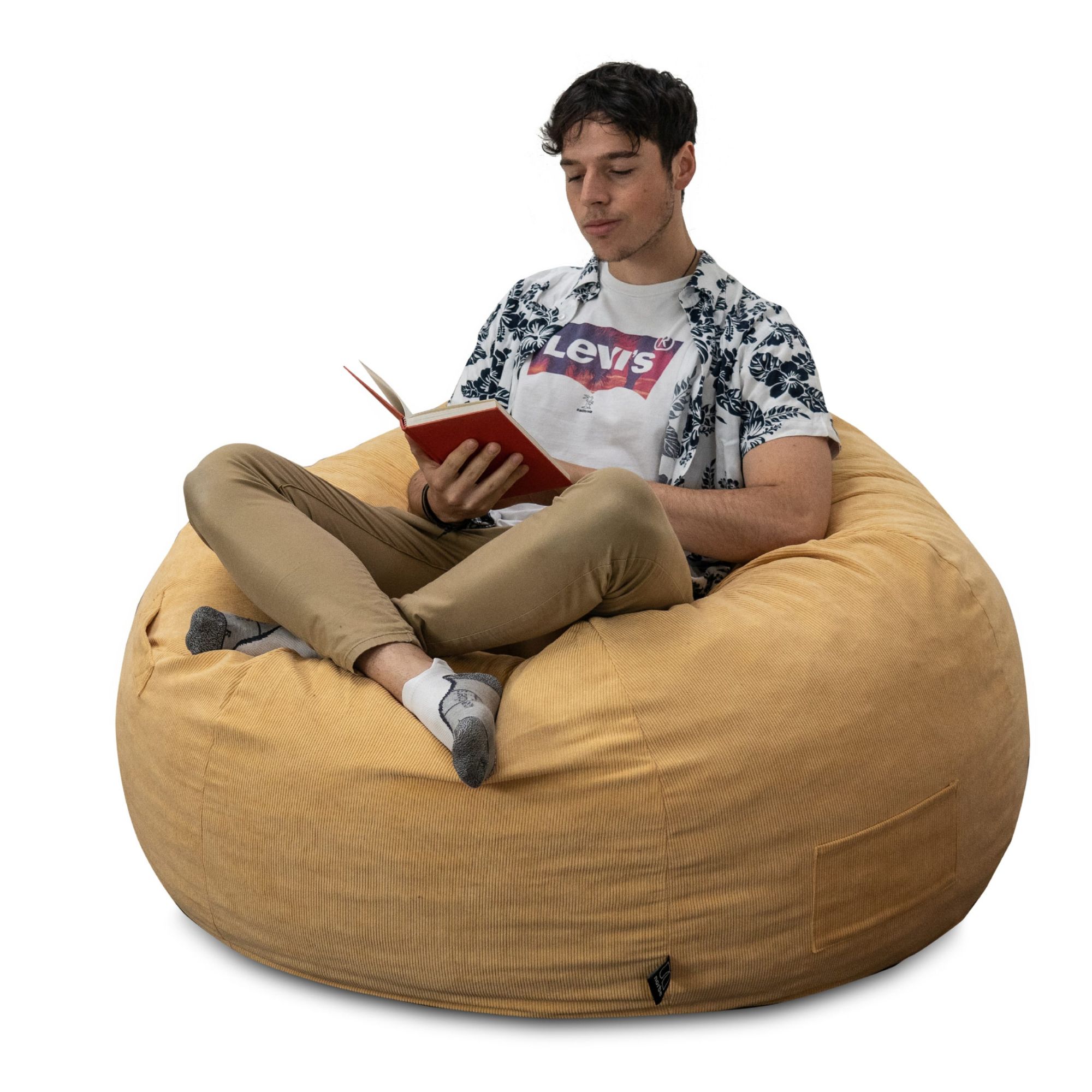 Pouf poltrona a sacco <span>Cocoon Giallo</span> - immagine 2