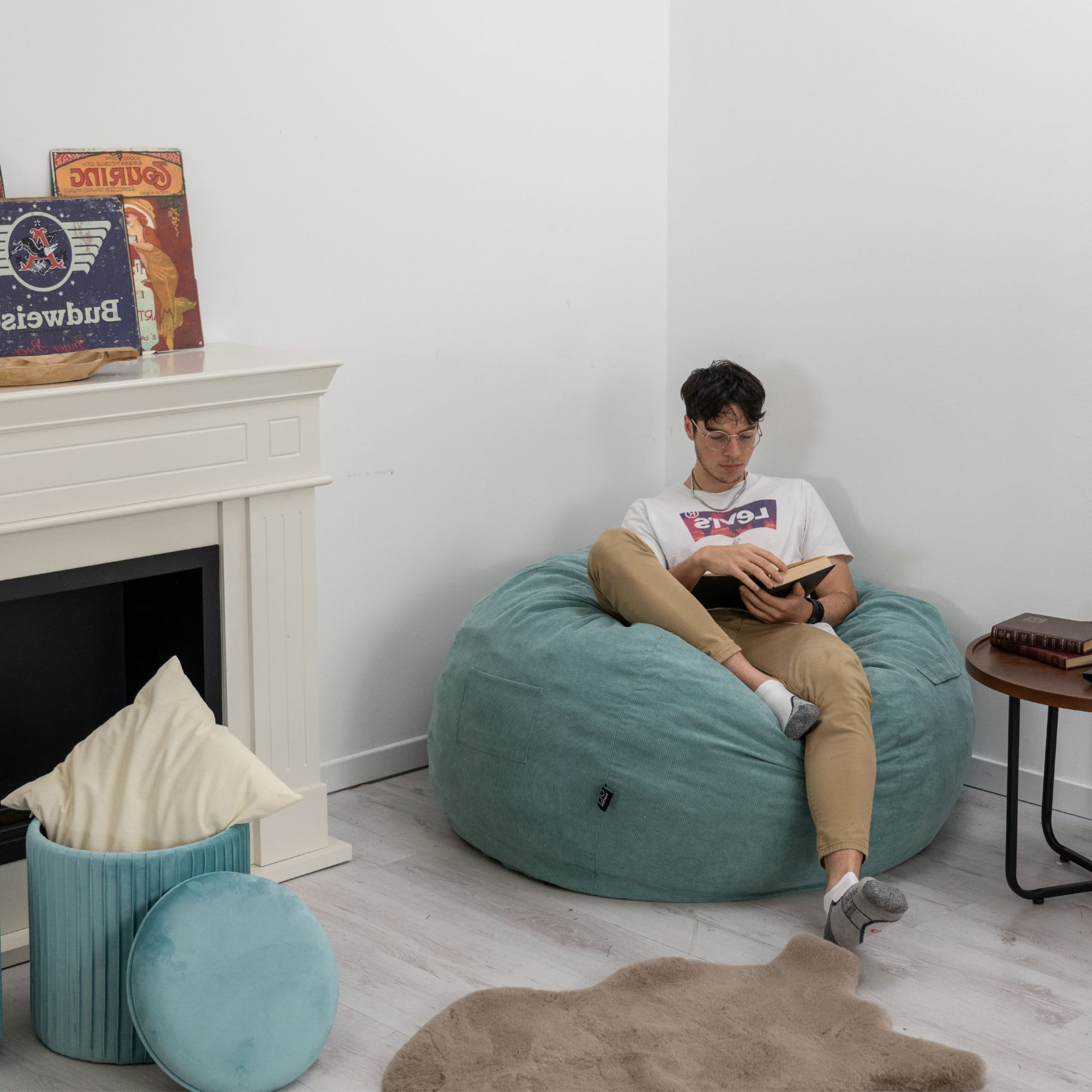 Pouf Poltrona sacco <span>Cocoon Menta</span> - immagine 3