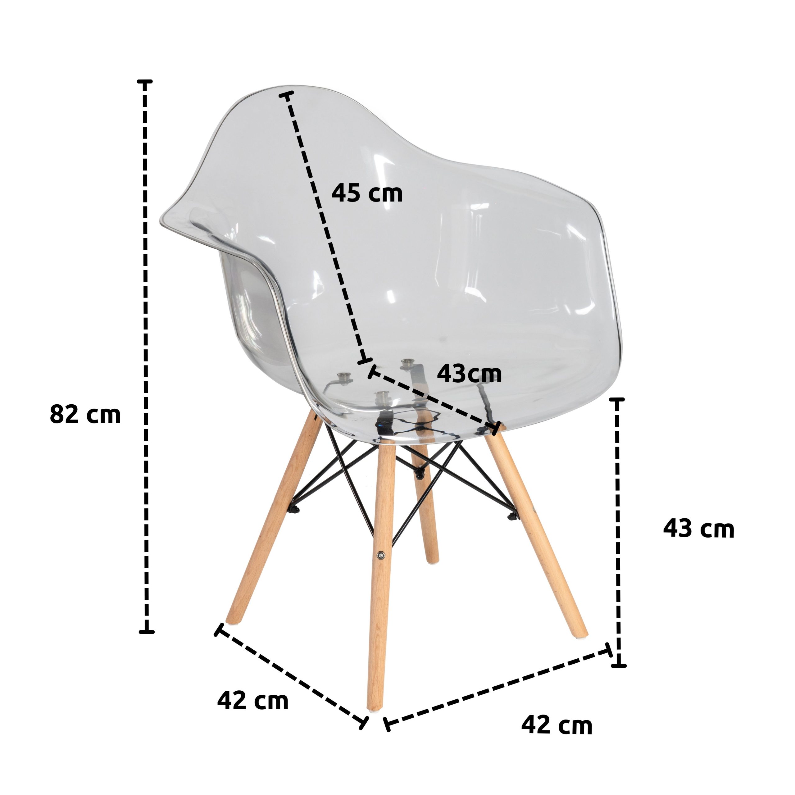 Sedia Moderna <span>VISERIS Trasparente</span> - immagine 5