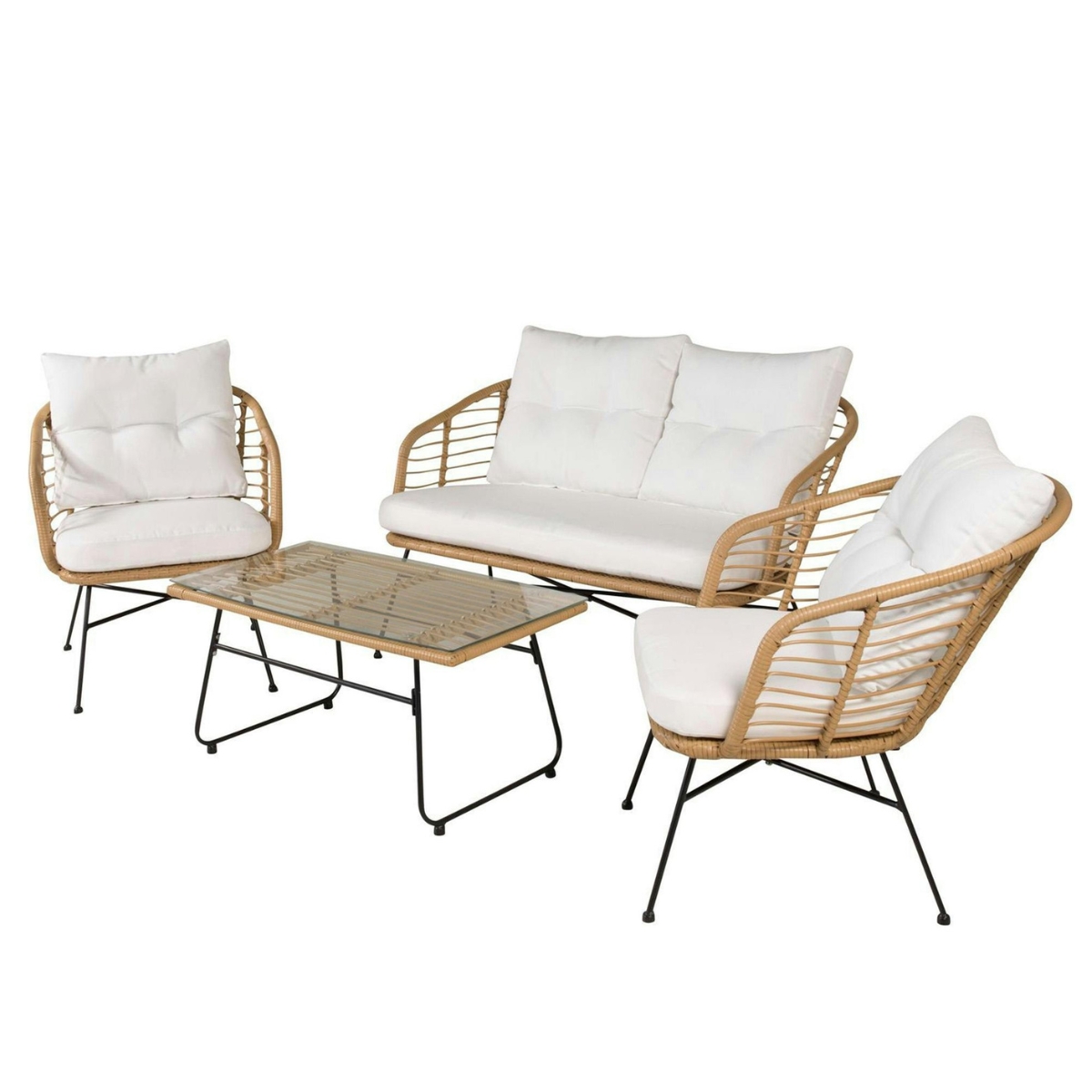 Set da esterno in rattan Kenya