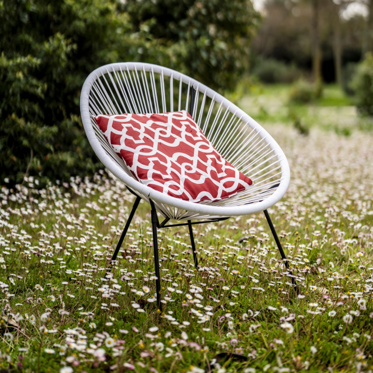 Set da esterno effetto vimini bianco Praia - immagine 5