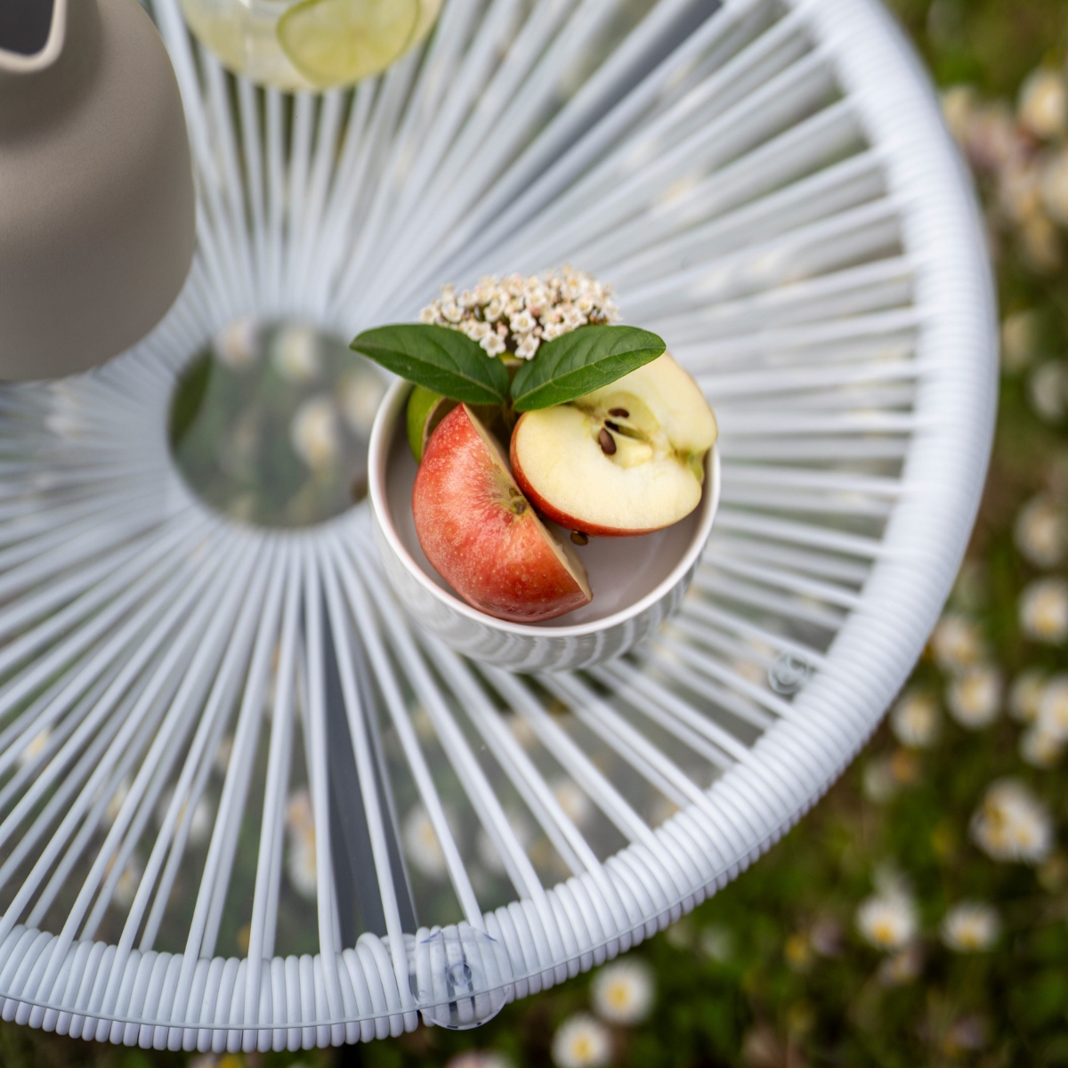 Set da esterno effetto vimini bianco Praia - immagine 7