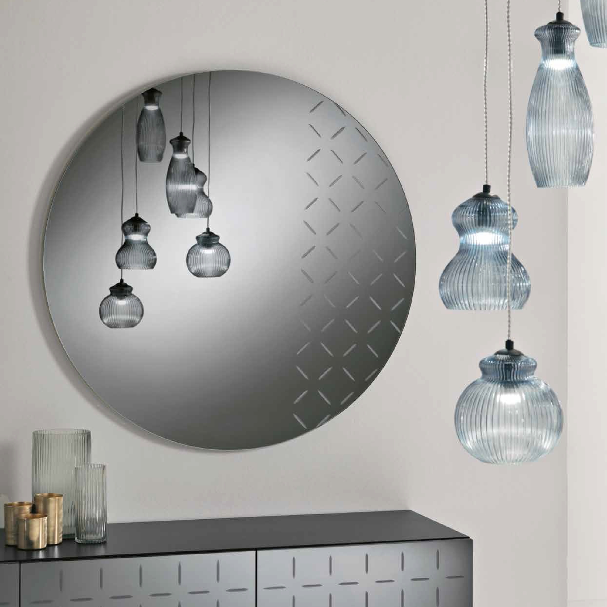 Specchio Tondo 110 cm Diametro <span>Fumè IMAGO</span> - immagine 3