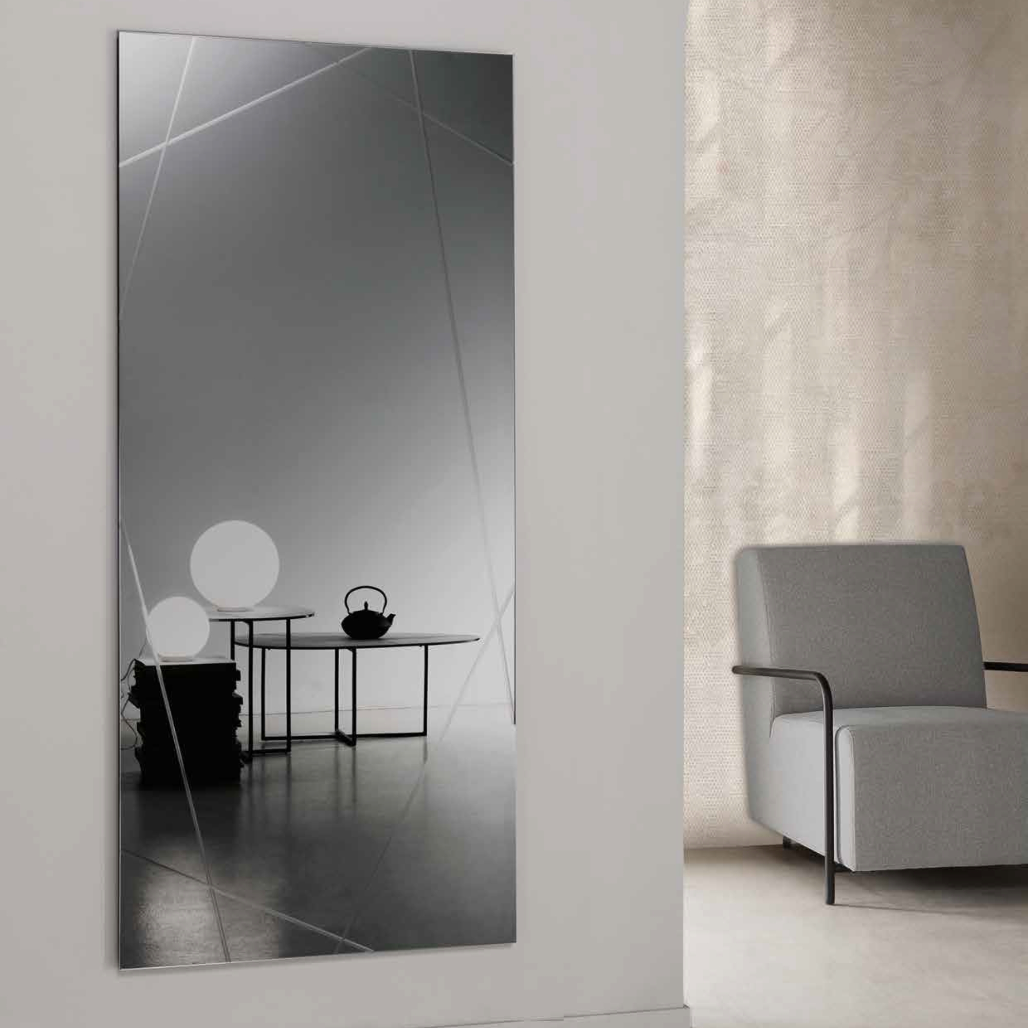 Specchio rettangolare 70x160 cm <span>Argento KAIROS</span> - immagine 2