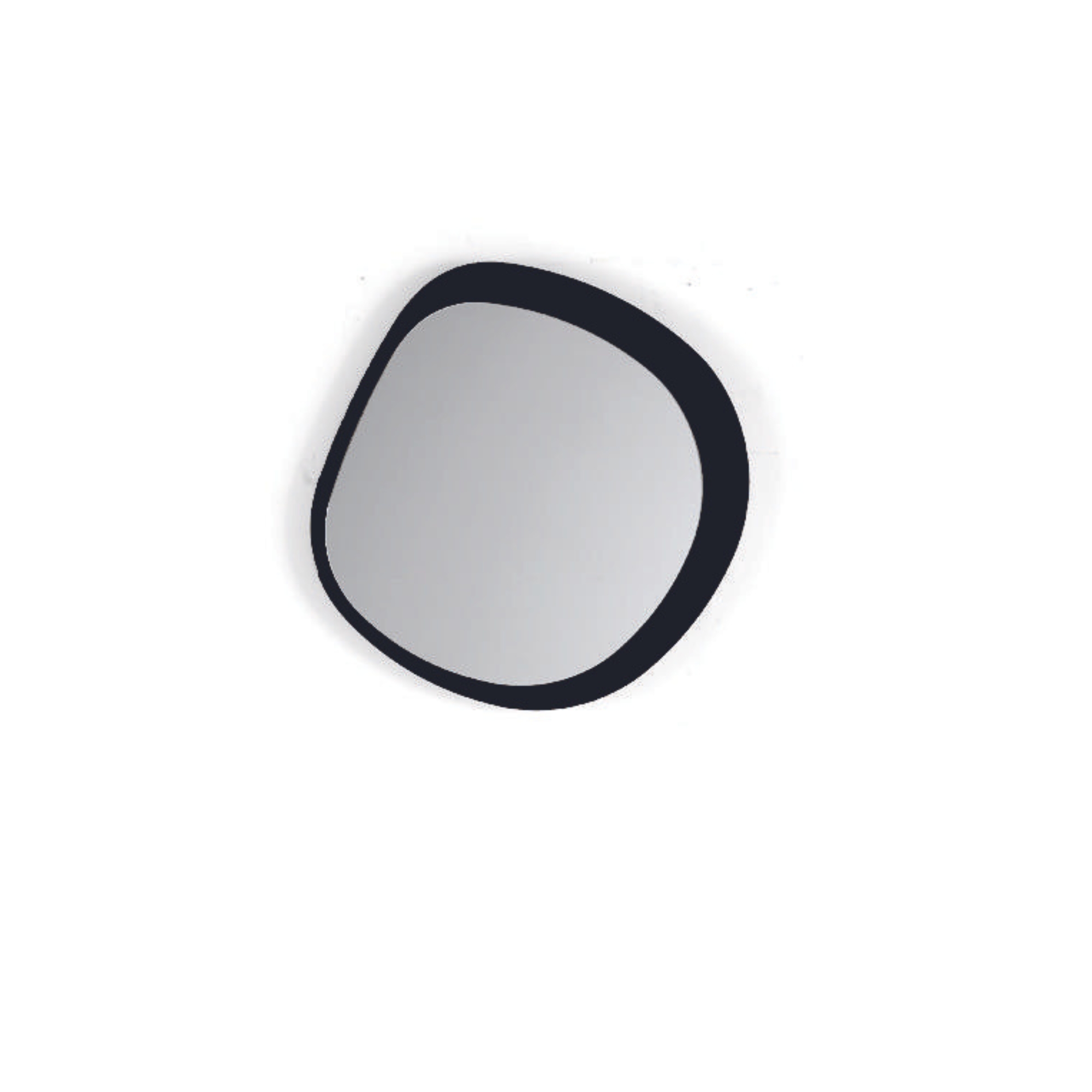 Specchio irregolare con cornice 45 cm <span>Nero ILLUSIO</span>