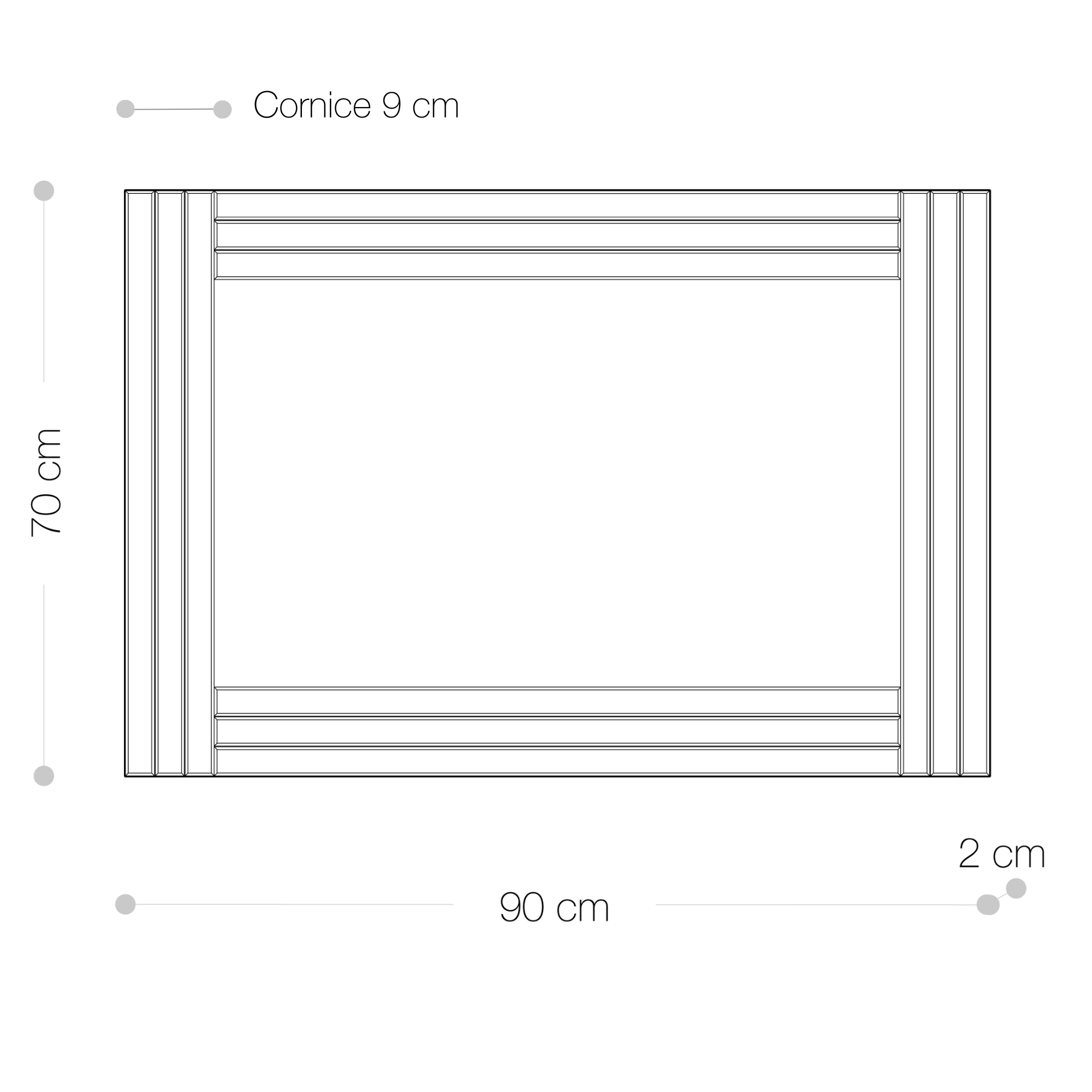 Specchio Decorativo 90x70 cm KAIA - immagine 7
