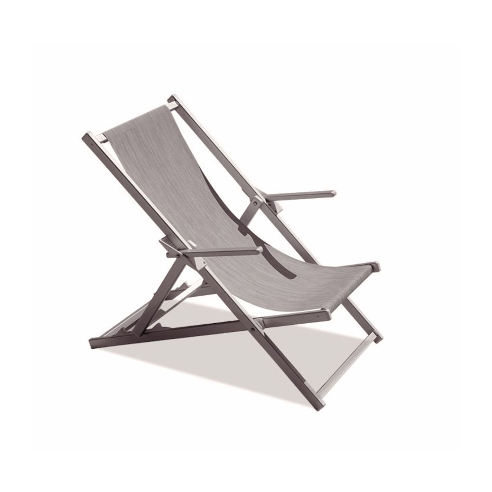 Sdraio con braccioli Silver BAGUS