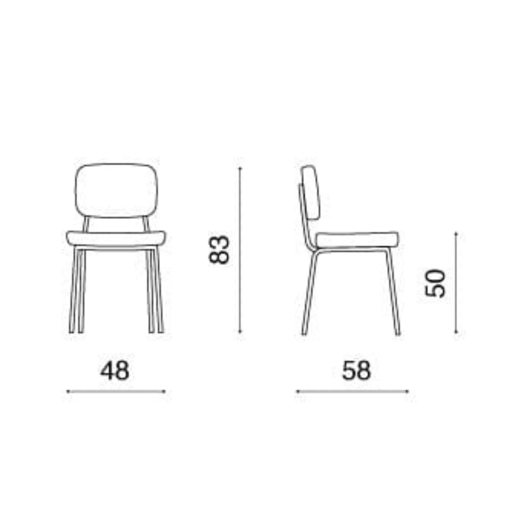 Sedia in tessuto imbottito<span>SONIA BLU</span> - immagine 3