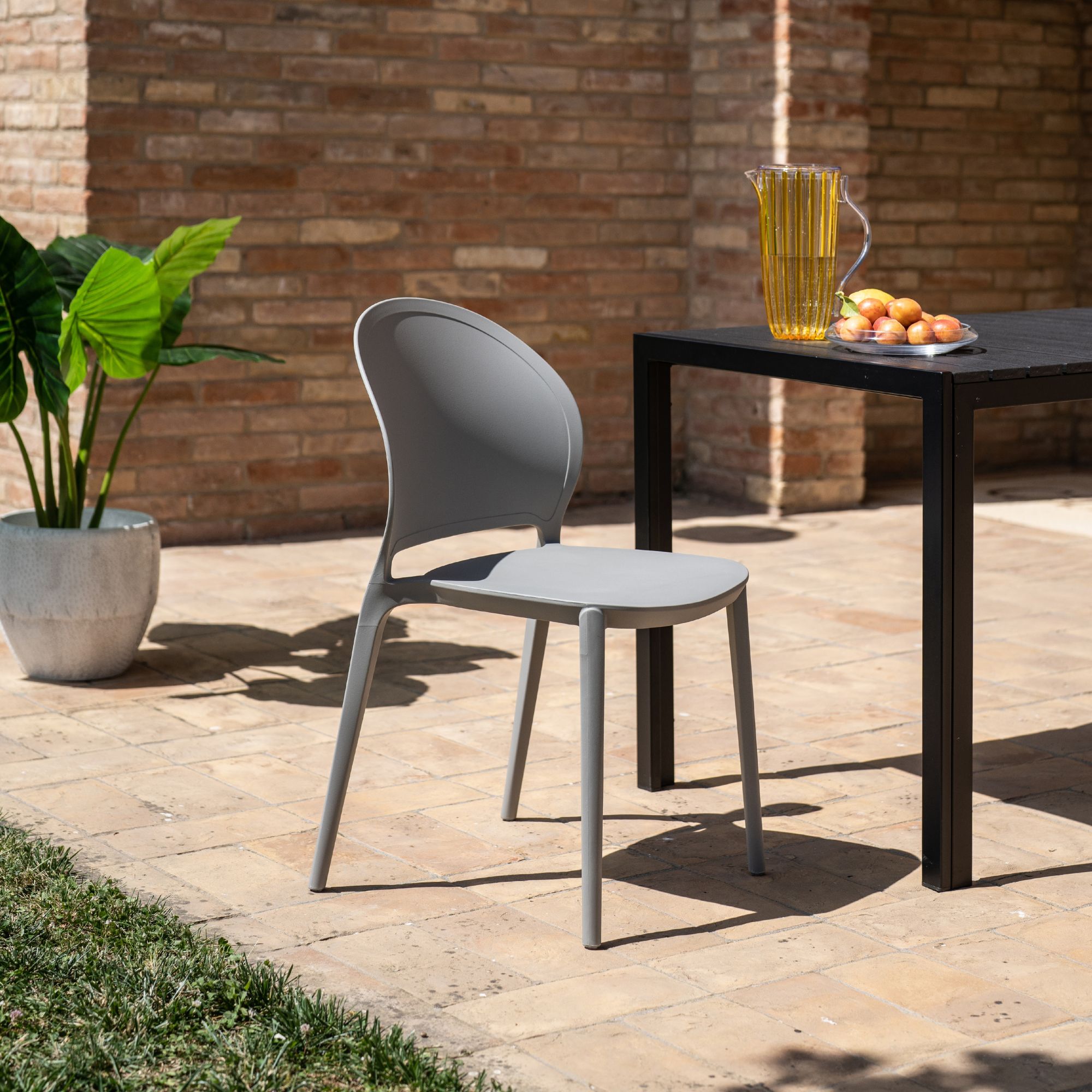 Sedia da esterno impilabile <span>Grigio HOLLY</span> - immagine 5