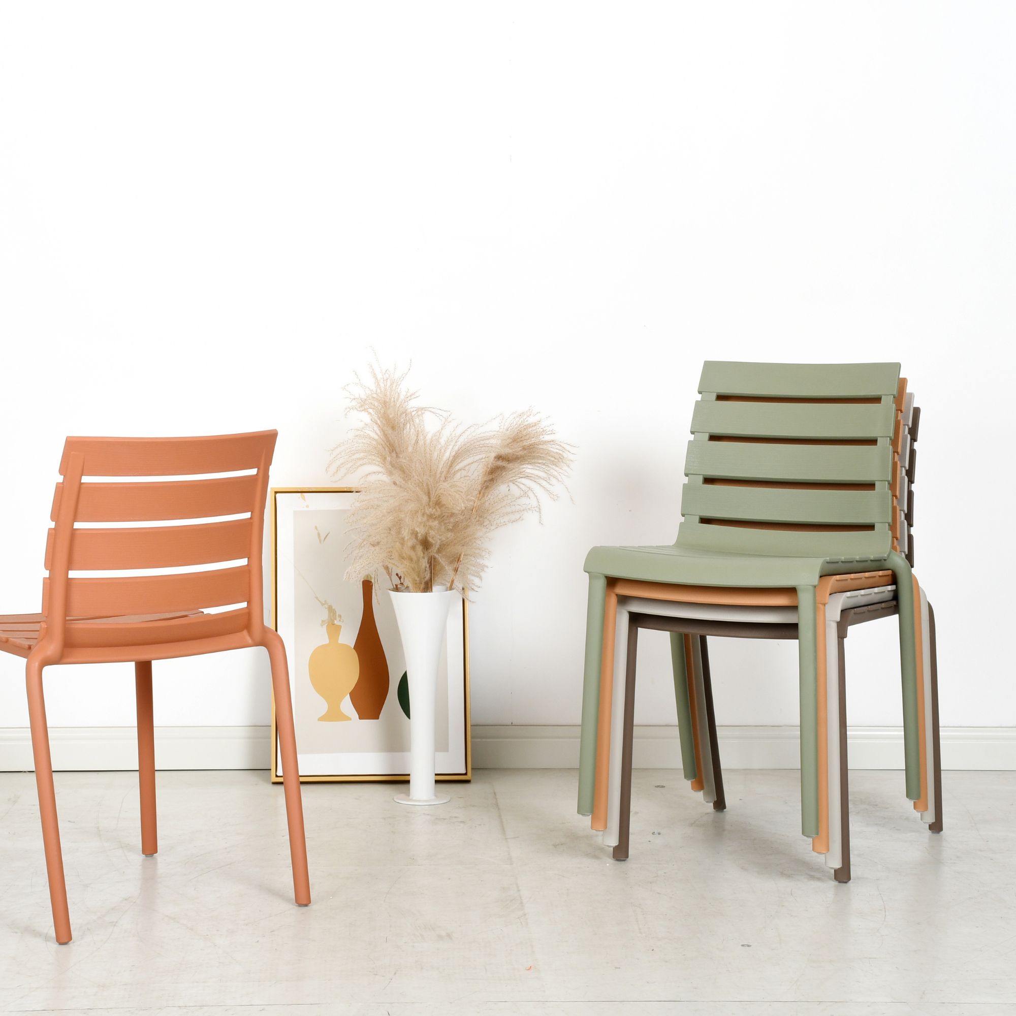 Sedia da esterno impilabile <span>Terracotta ZOE</span> - immagine 8