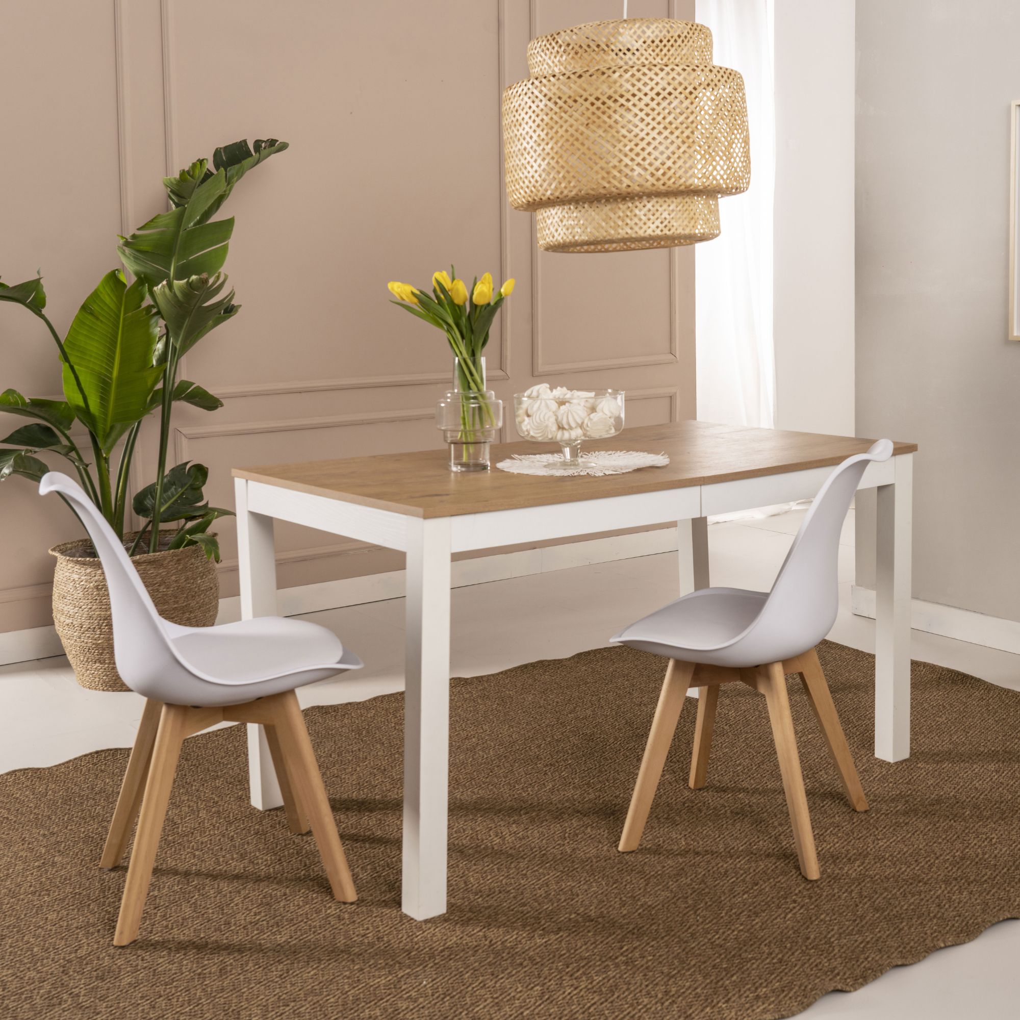 Sedia da Pranzo con cuscino <span>DENERIS Bianco</span> - immagine 3