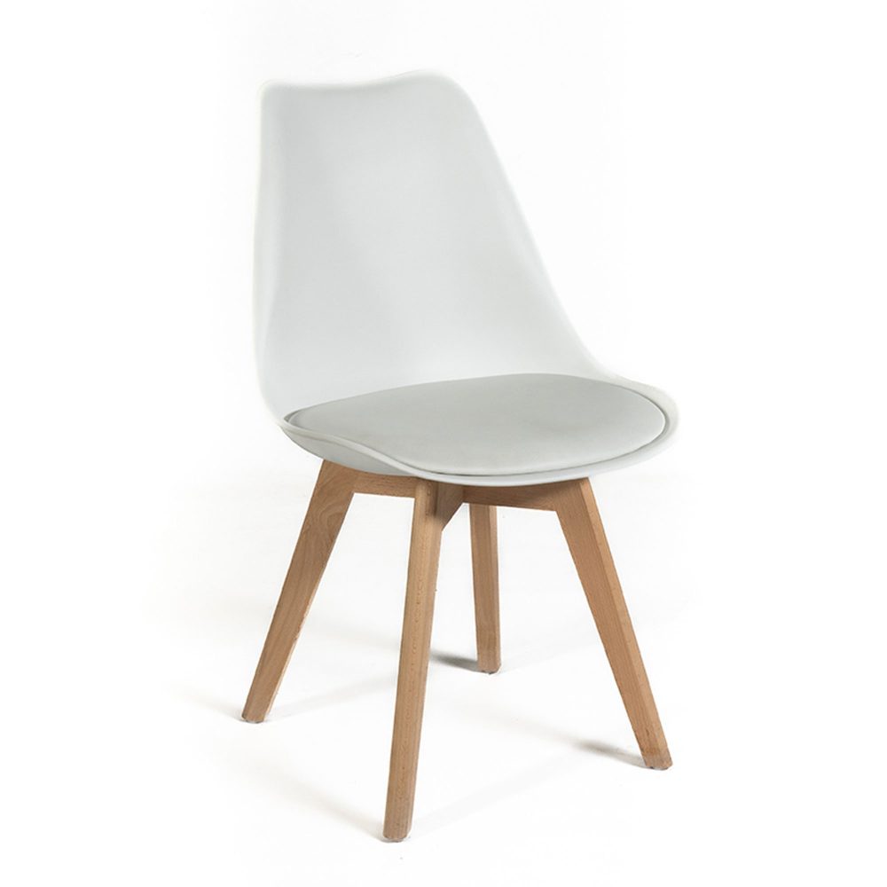 Sedia da Pranzo con cuscino <span>DENERIS Bianco</span>