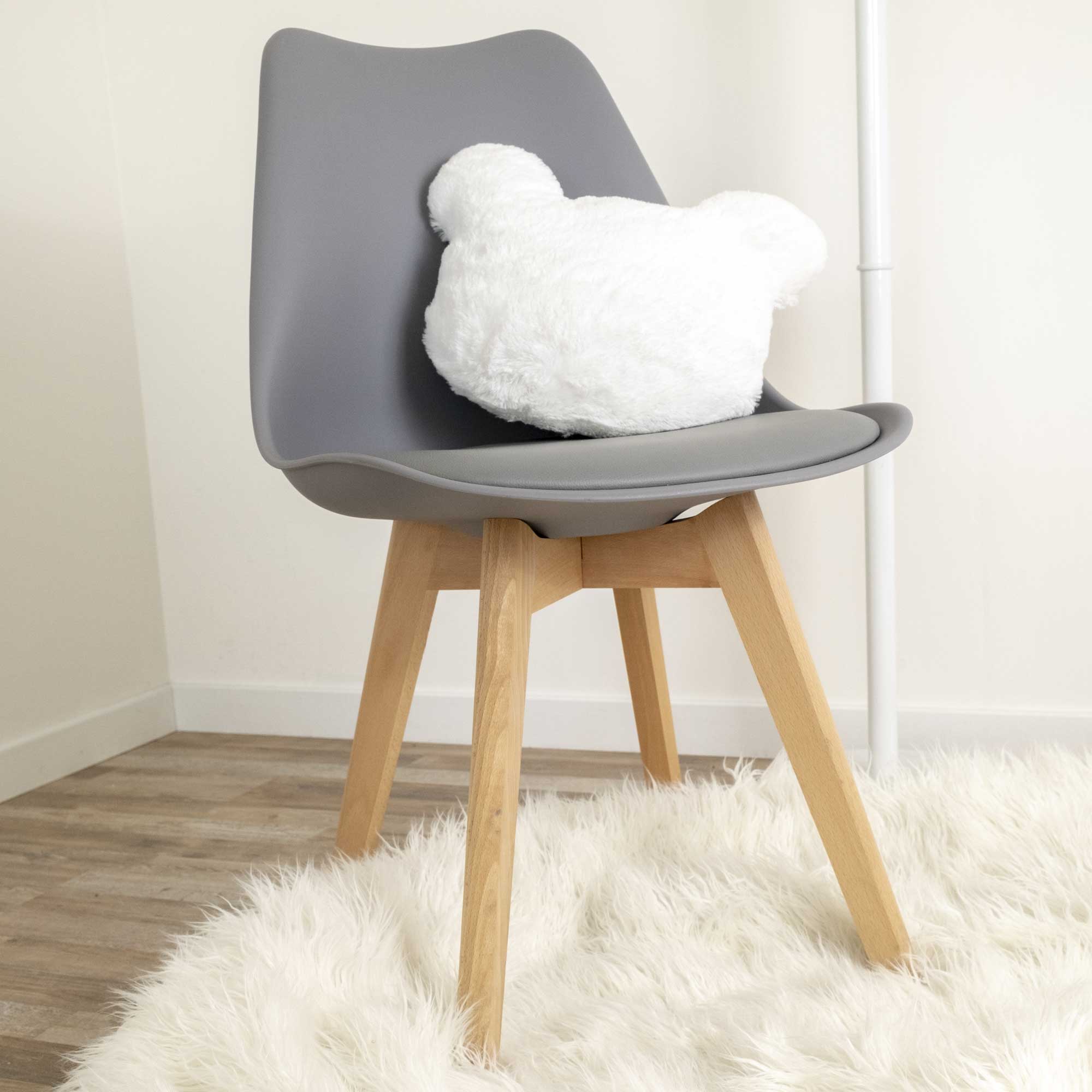 Sedia da Pranzo con cuscino <span>DENERIS Grigio</span> - immagine 4