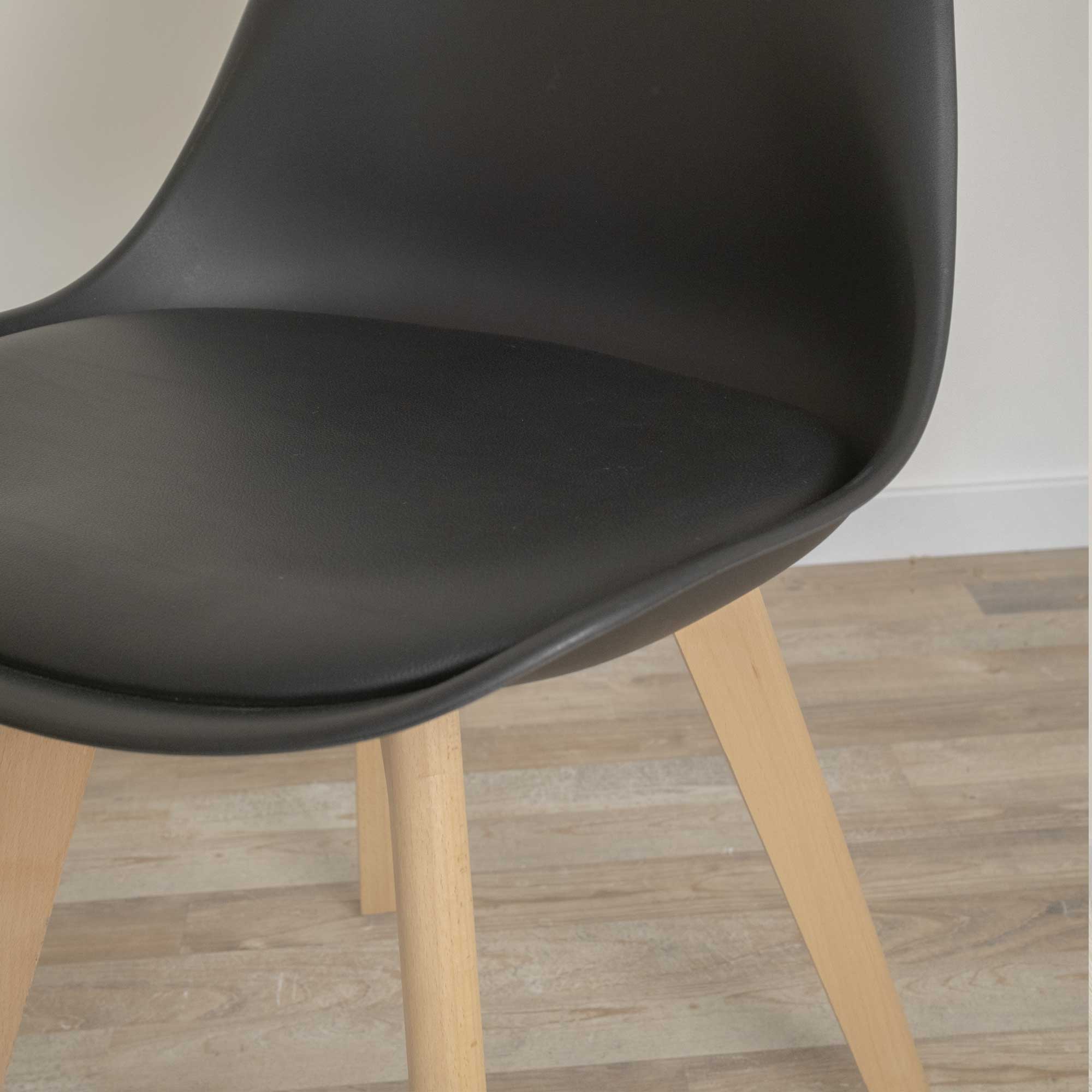 Sedia da Pranzo con cuscino <span>DENERIS Nero</span> - immagine 3