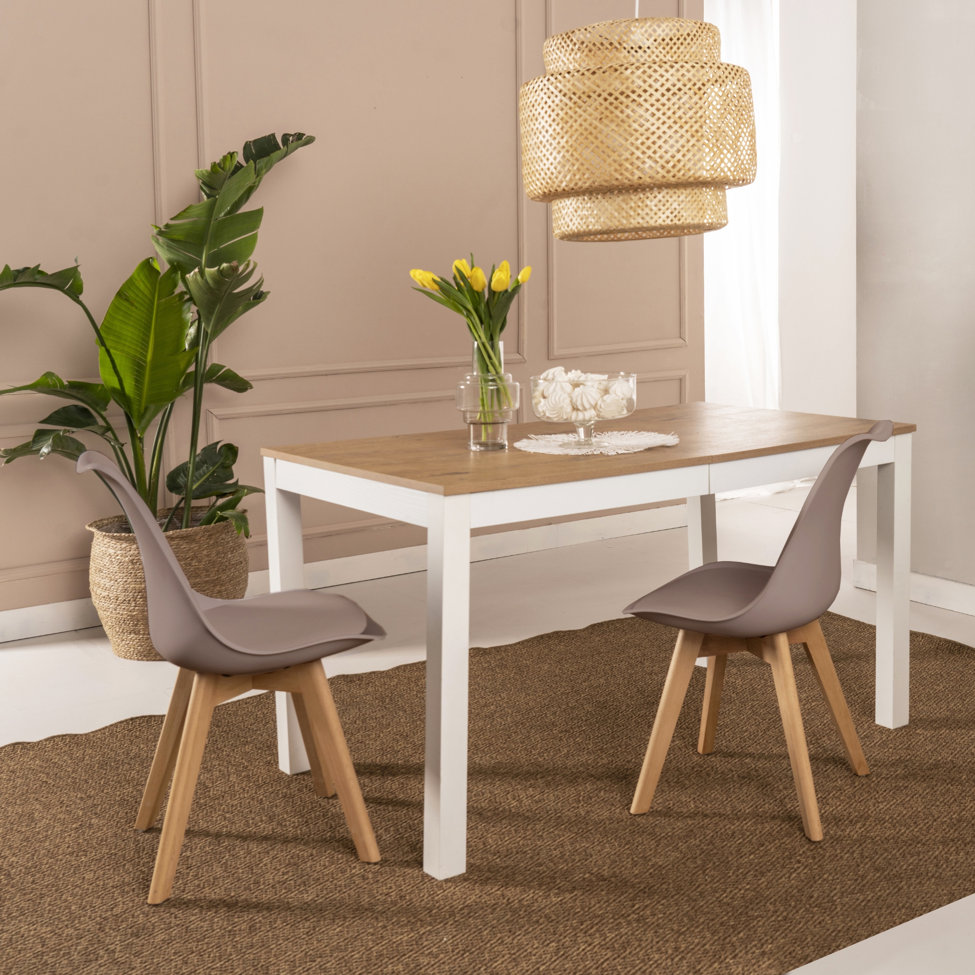 Sedia da Pranzo con cuscino <span>DENERIS Tortora</span> - immagine 3