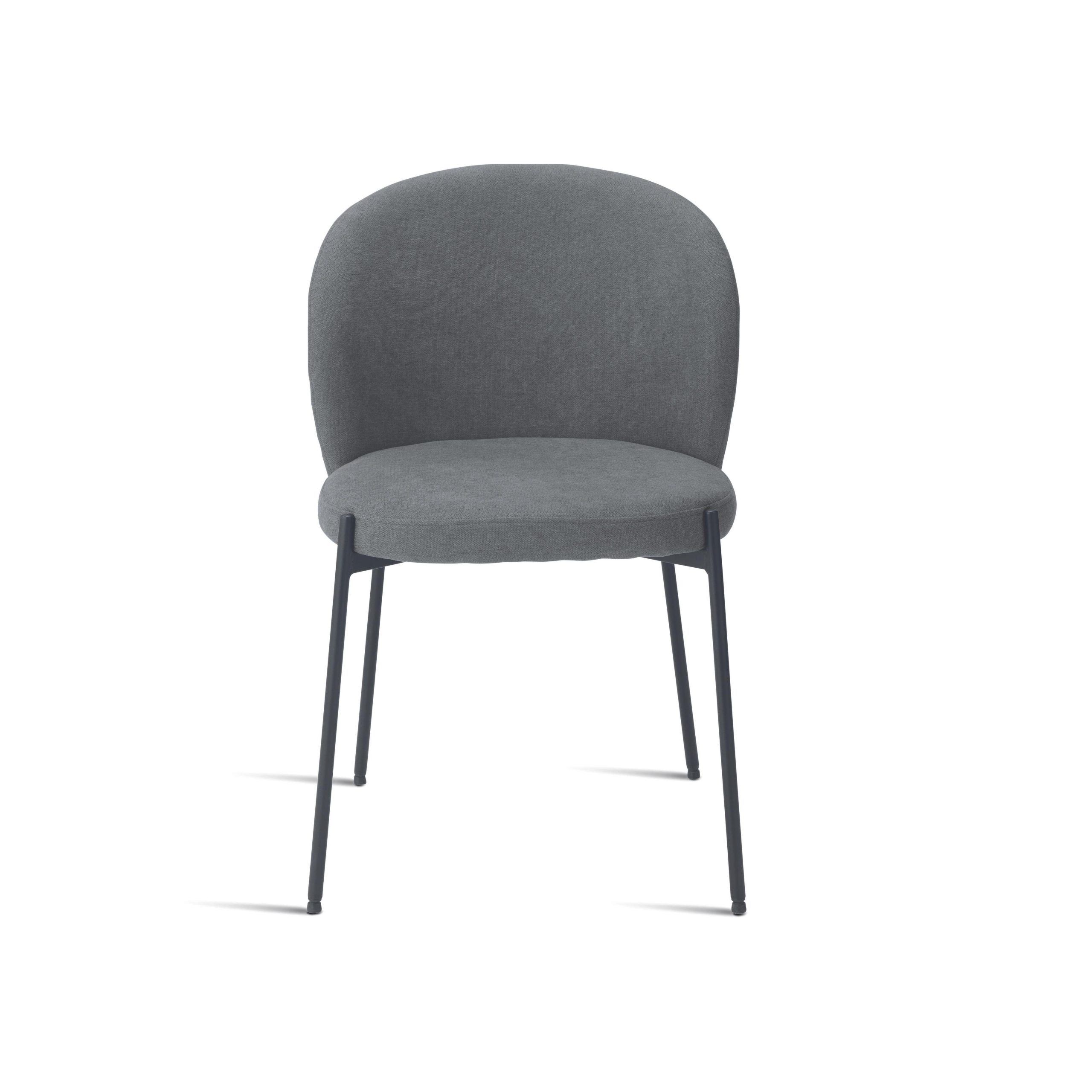 Sedia di velluto imbottita <span>Antracite DALIKA</span> - immagine 3