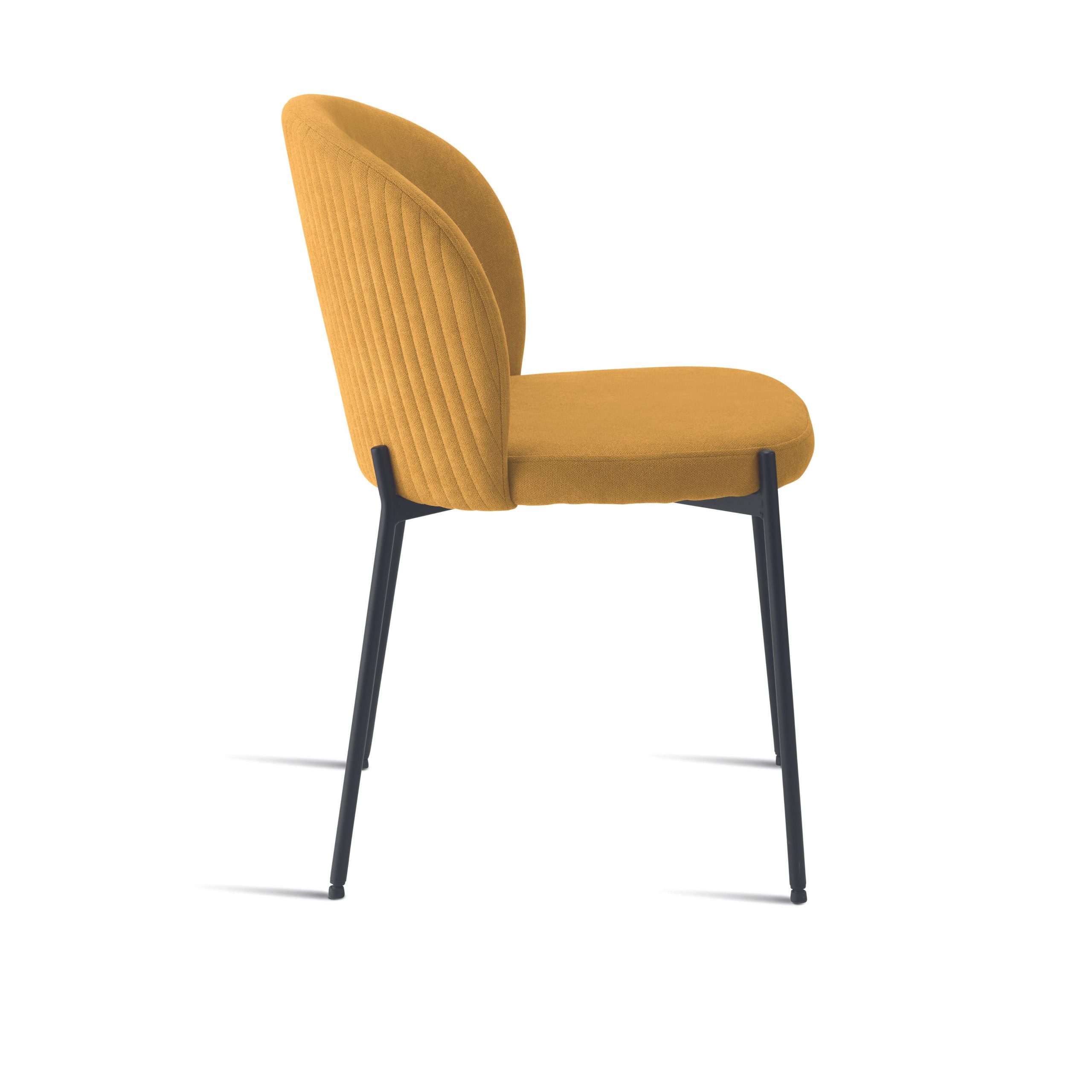 Sedia di velluto imbottita <span>Gialla DALIKA</span> - immagine 4