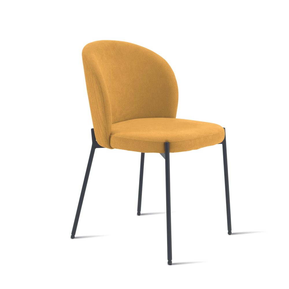 Sedia di velluto imbottita <span>Gialla DALIKA</span>