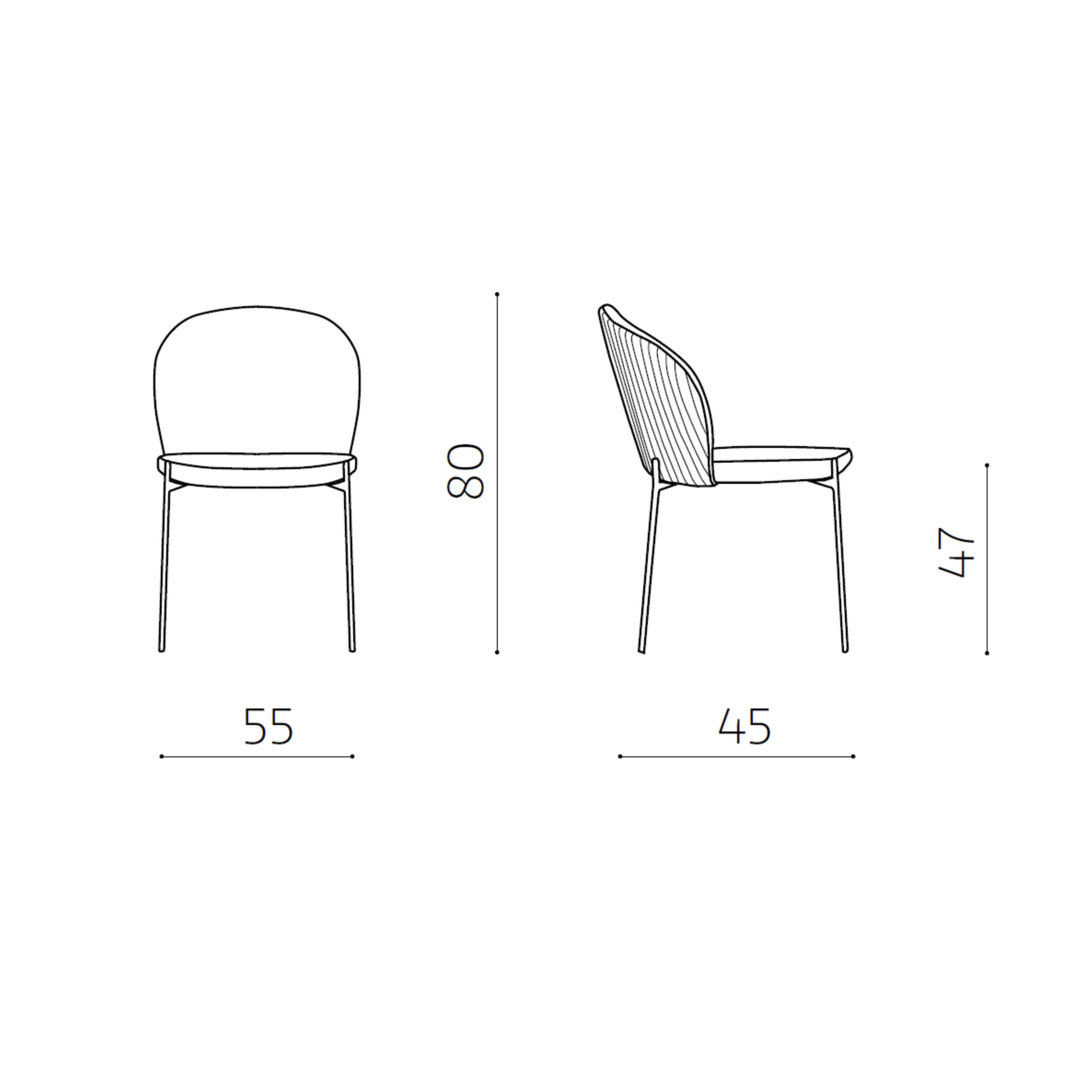 Sedia di velluto imbottita <span>Gialla DALIKA</span> - immagine 6