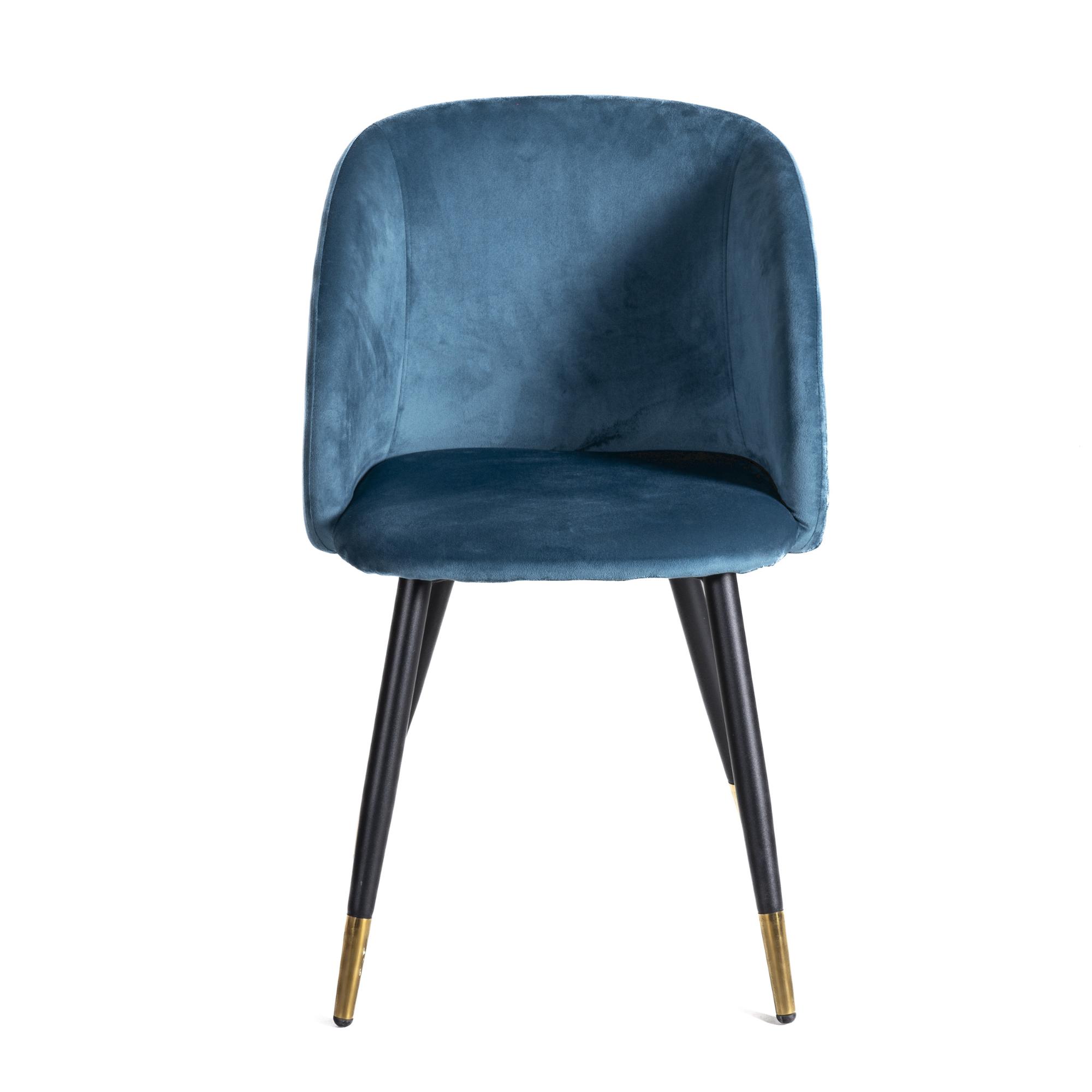 Sedia imbottita in velluto <span>Verde petrolio e oro SOPHIA</span> - immagine 5