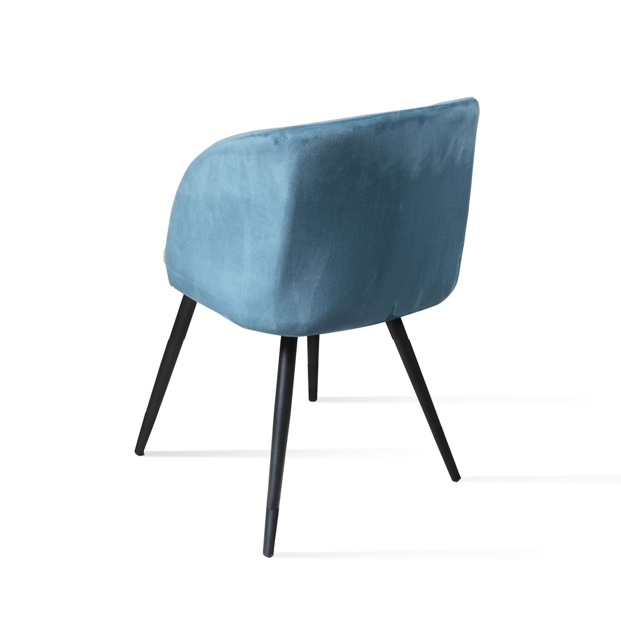 Sedia imbottita in velluto <span>Verde petrolio SOPHIA</span> - immagine 4